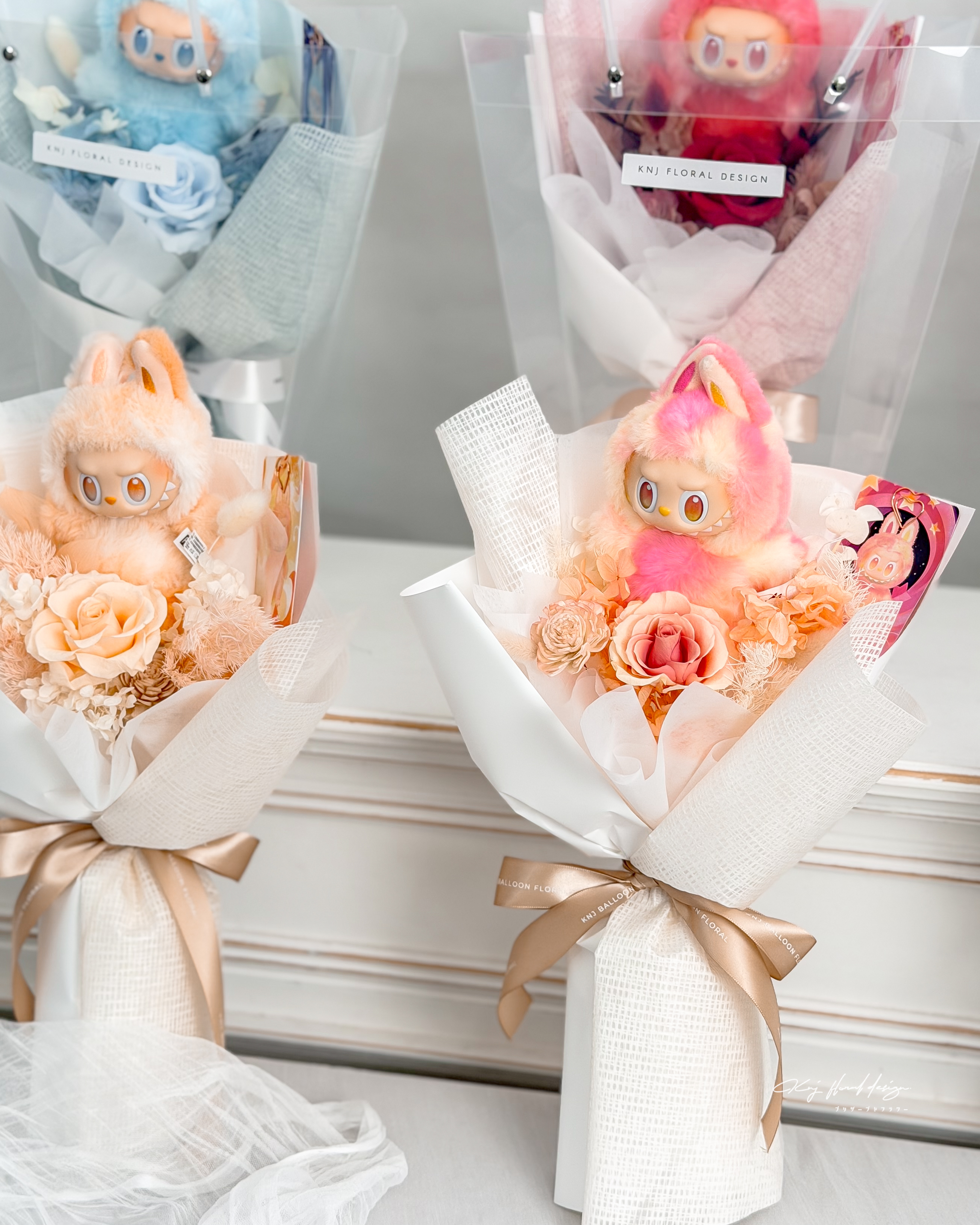 LABUBU三代永生花束・附提袋