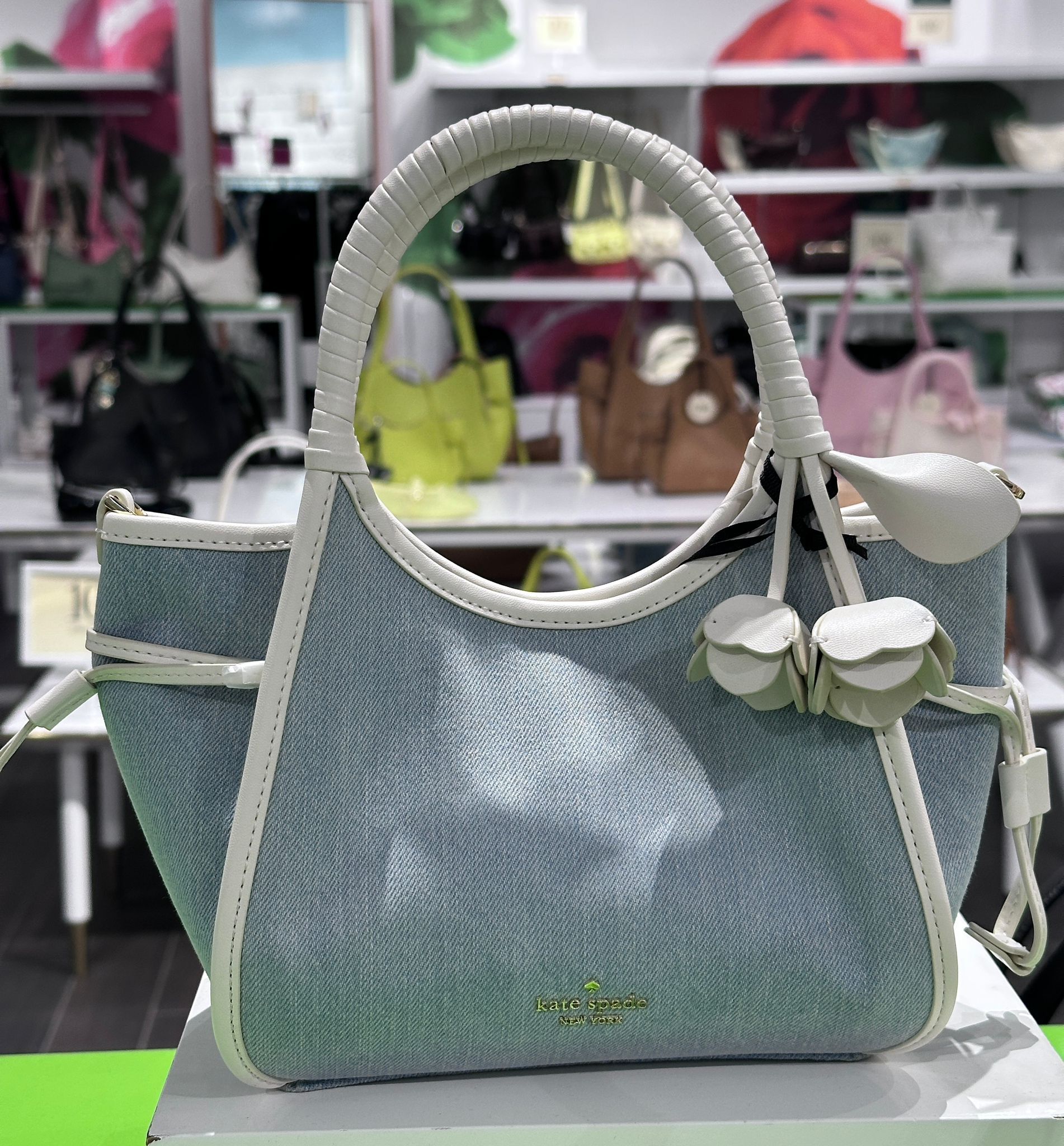 RQ134 KS 牛仔細餃子袋 Stash Denim Floral Small Carryall Bag