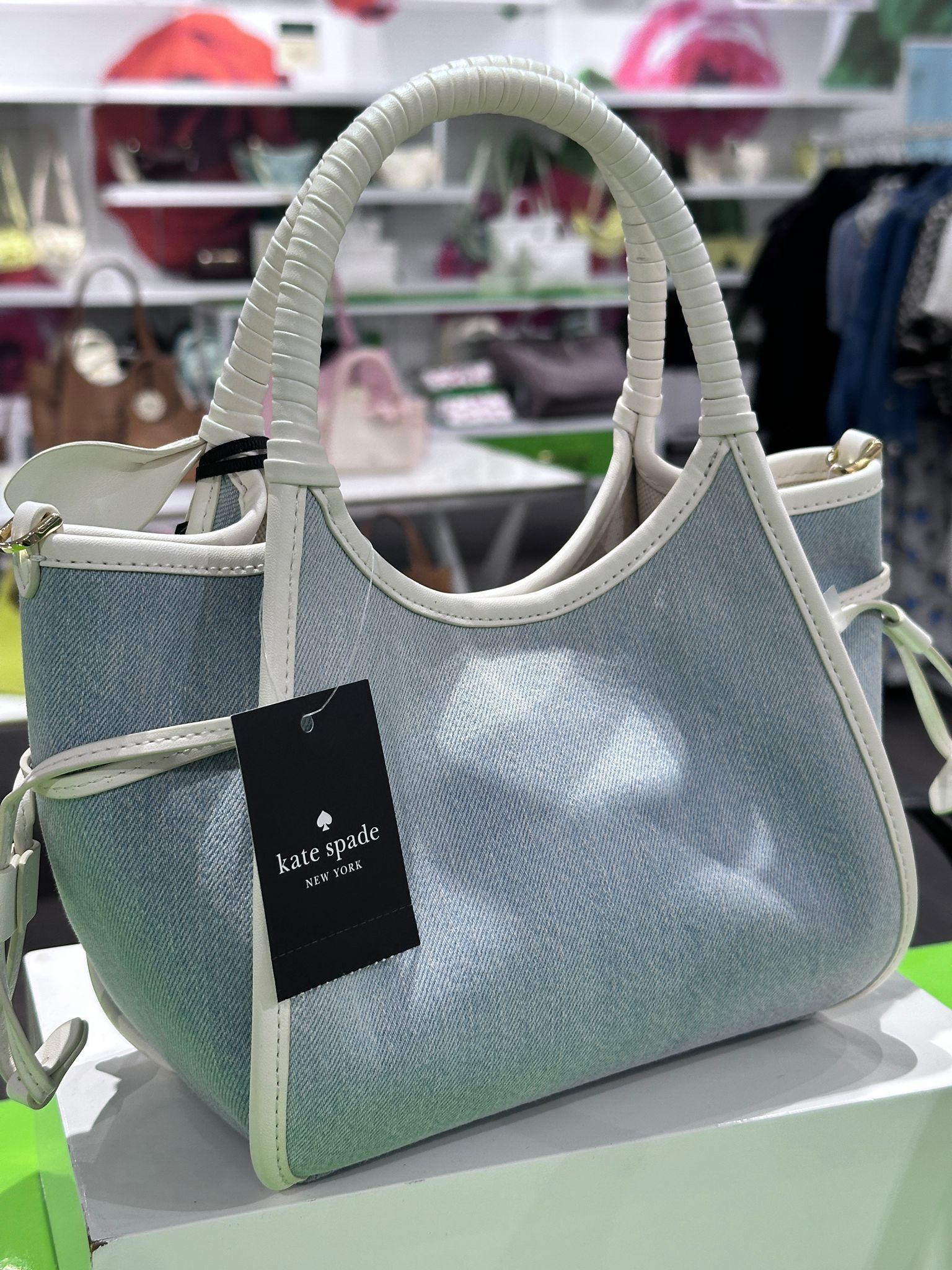 RQ134 KS 牛仔細餃子袋 Stash Denim Floral Small Carryall Bag