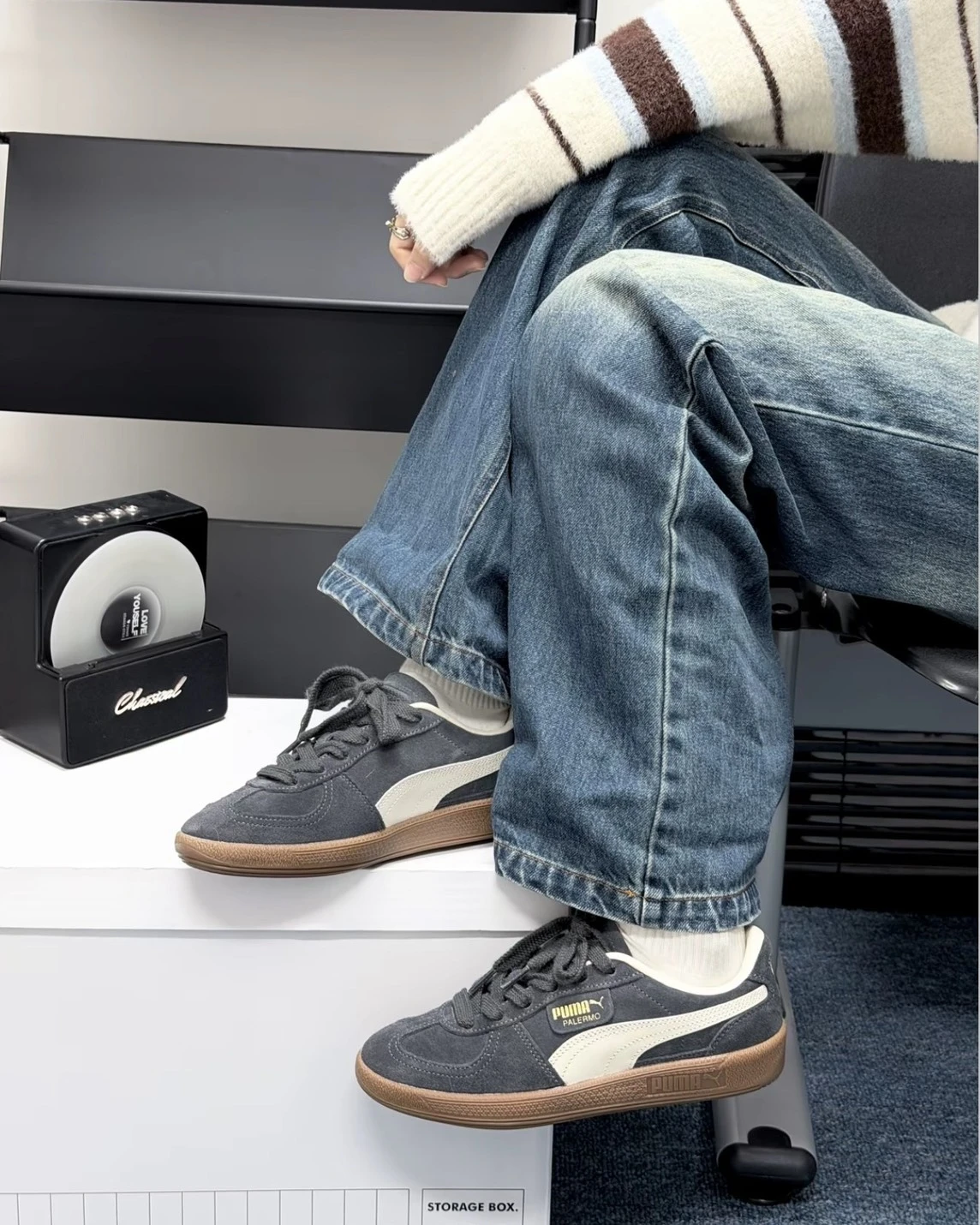 PUMA PALERMO 霧影灰絨 焦糖底 大地色 美拉德 德訓鞋