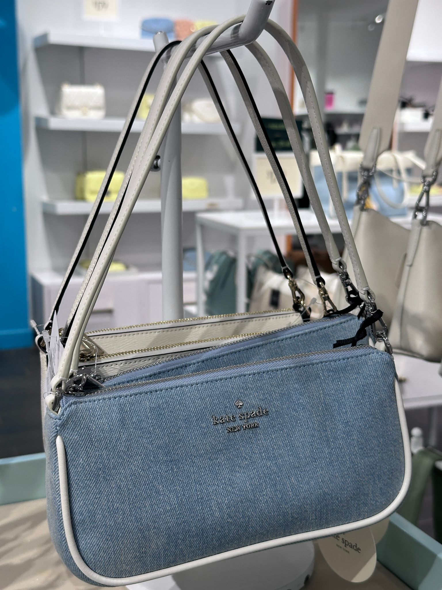 RQ136 KS 牛仔拉鍊麻雀袋  Gemini Denim Mini Bag