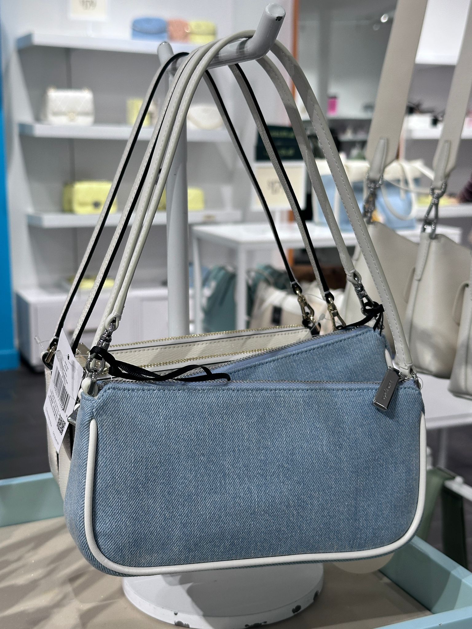 RQ136 KS 牛仔拉鍊麻雀袋  Gemini Denim Mini Bag