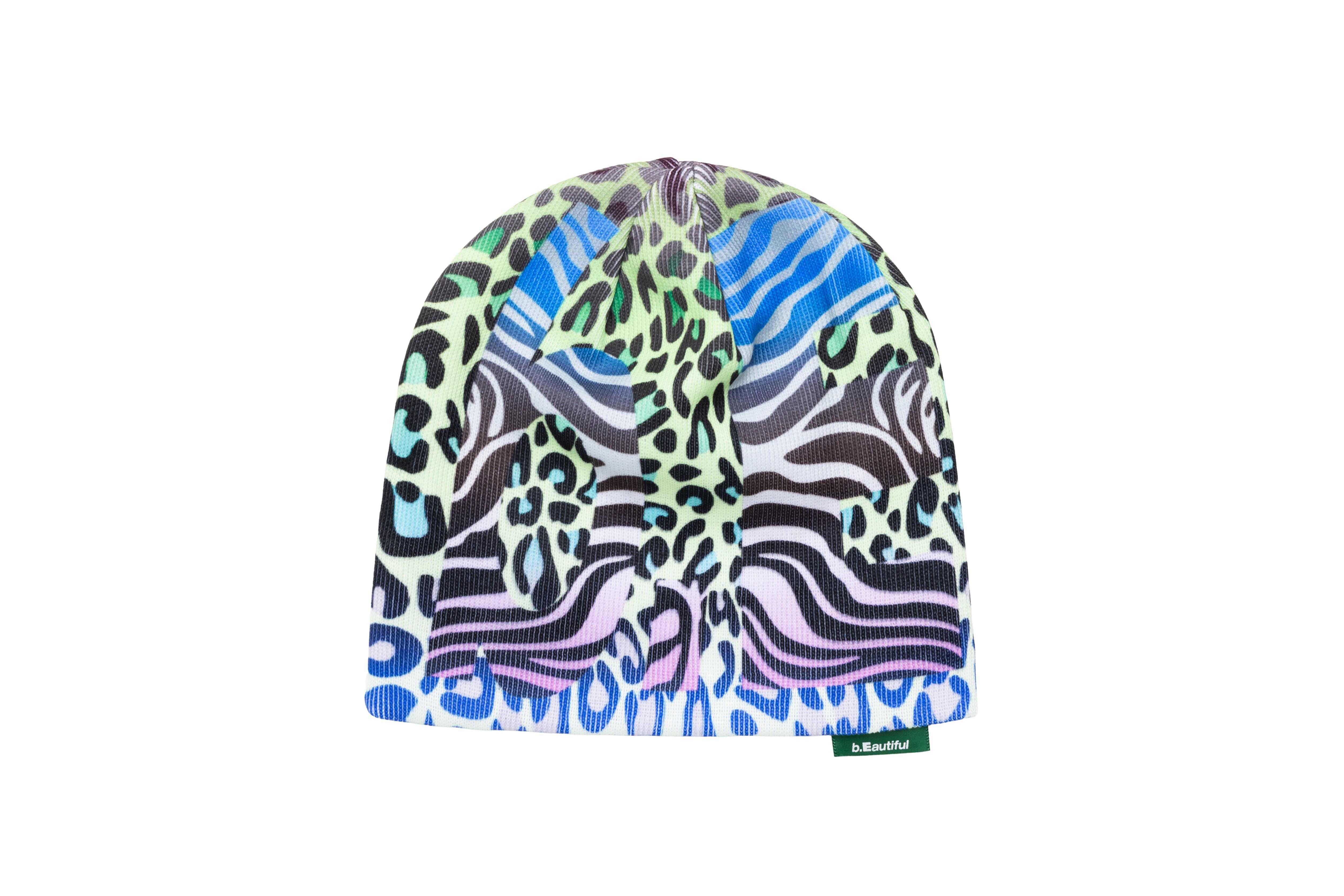b.Eautiful "Max Animal Beanie" (Multi / Hot Pink)