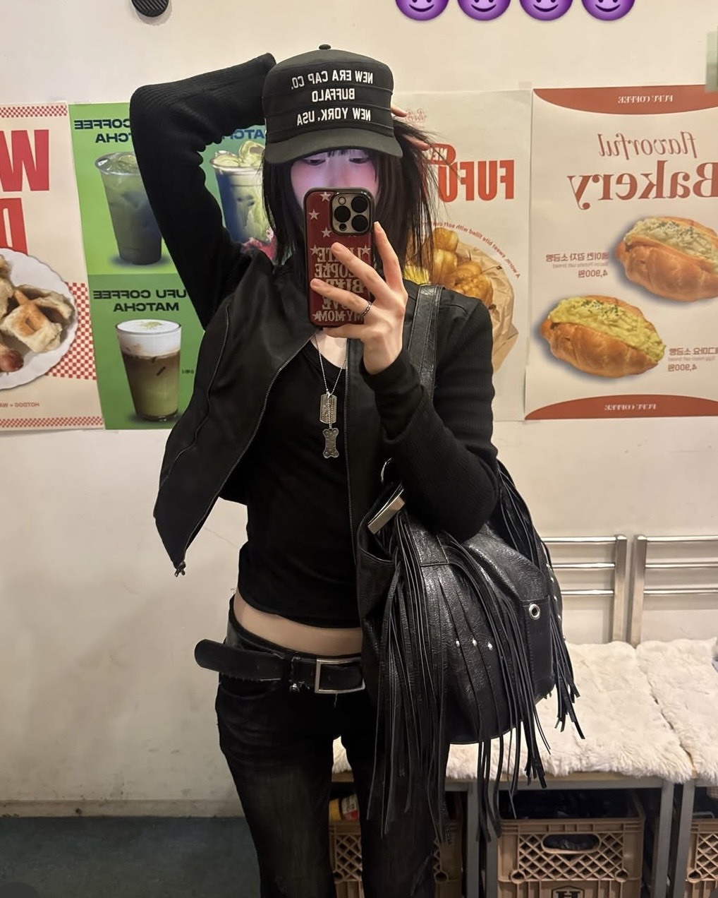 Leterie Fringe Boho 波西米亞風 流蘇 皮革 單肩包 黑色