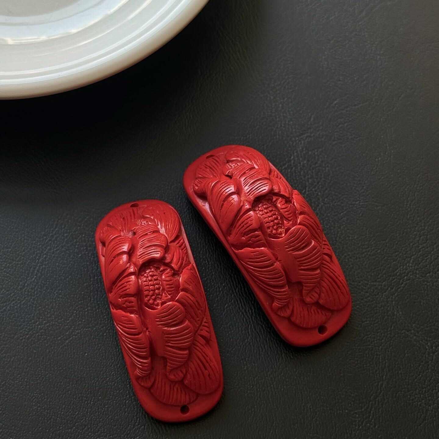 [原石] 硃砂 雕刻 手環半成品