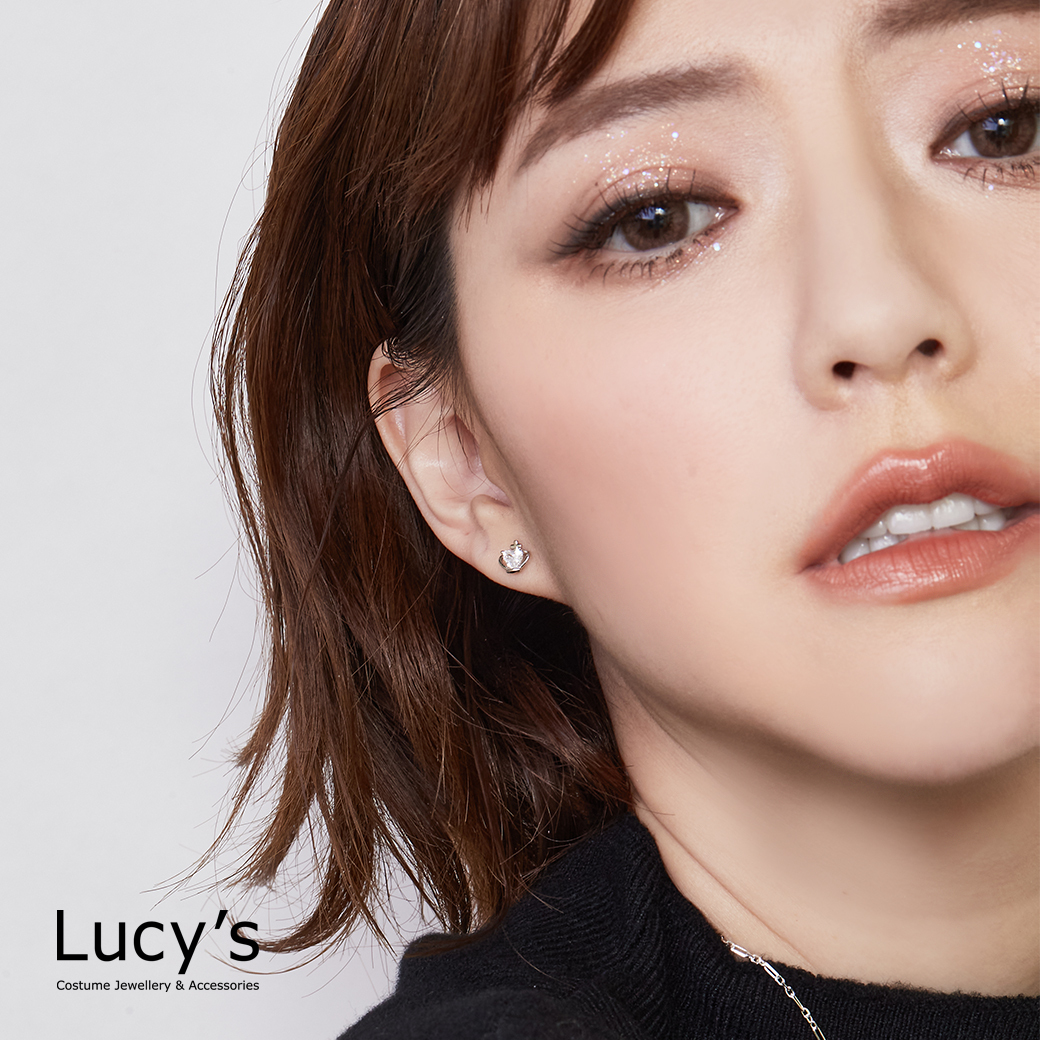 *925純銀〔輕銀系列〕皇冠 耳環 (126723)