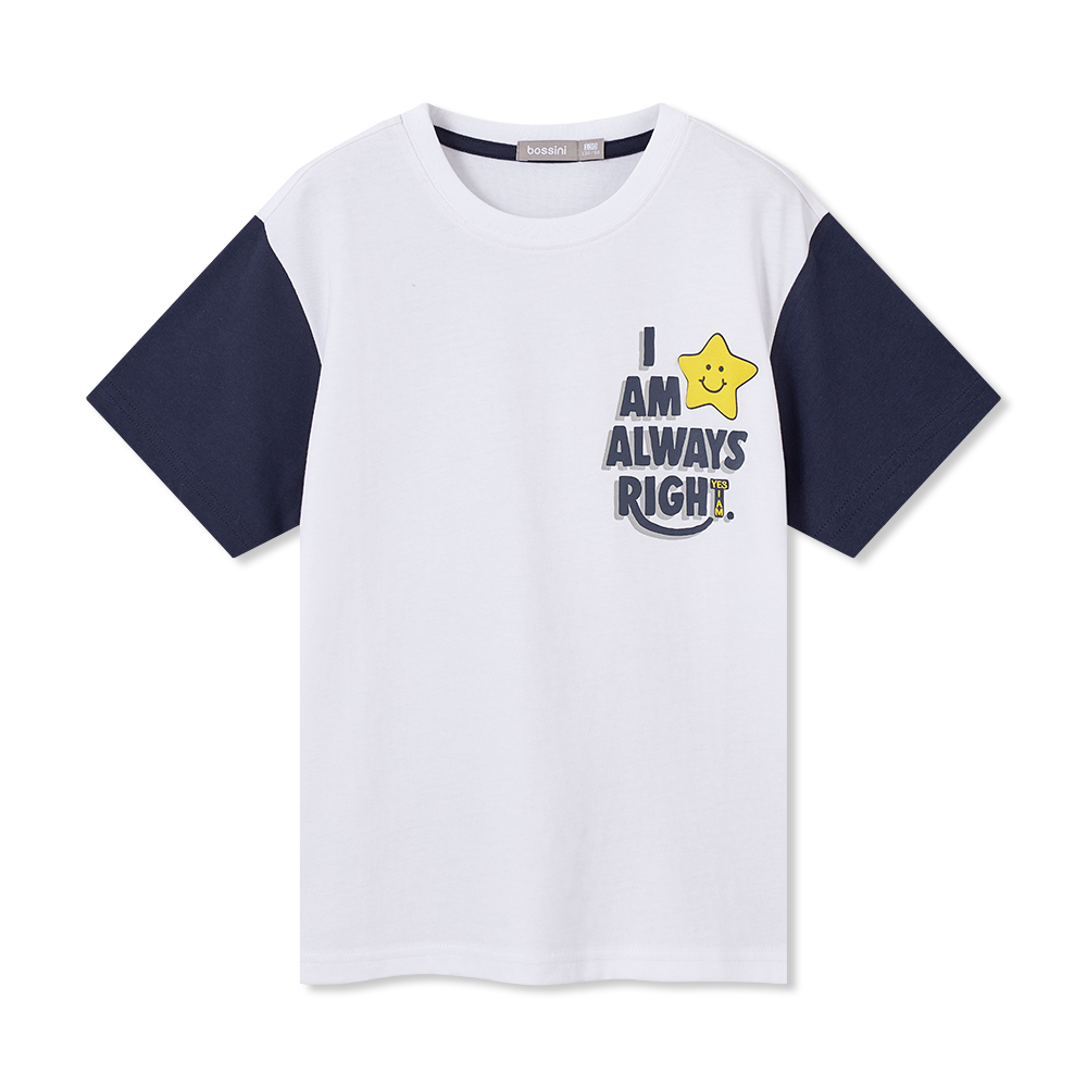 男童印花圖案短袖T恤