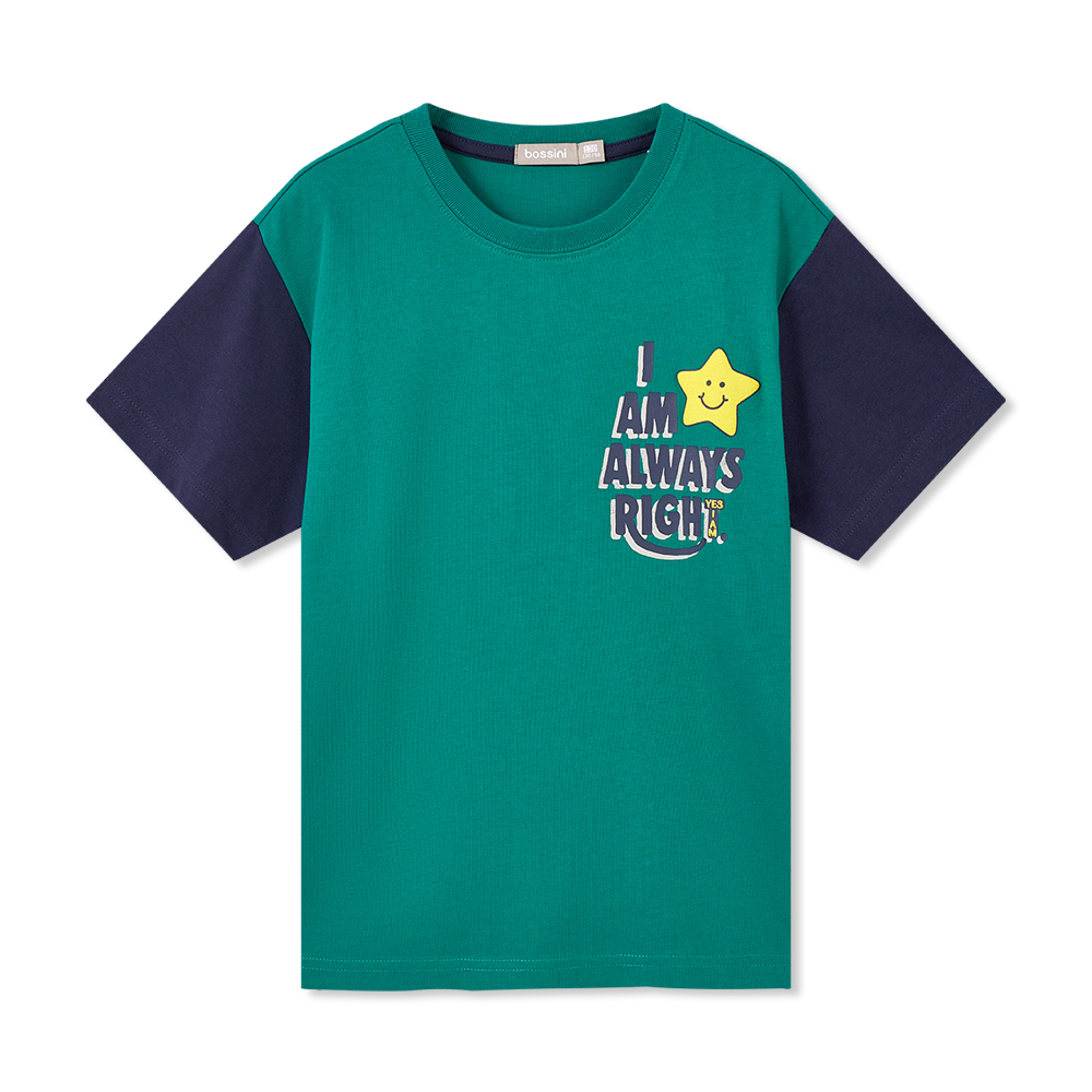 男童印花圖案短袖T恤