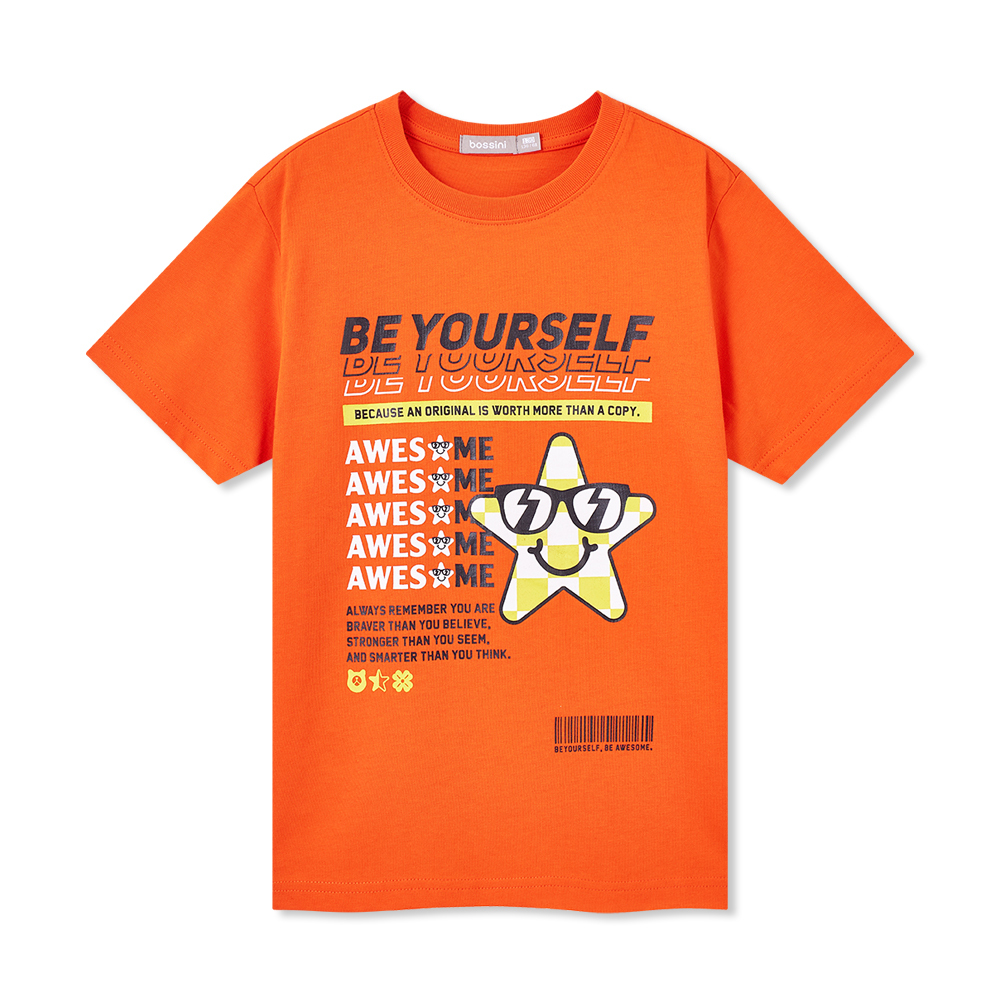 男童印花圖案短袖T恤