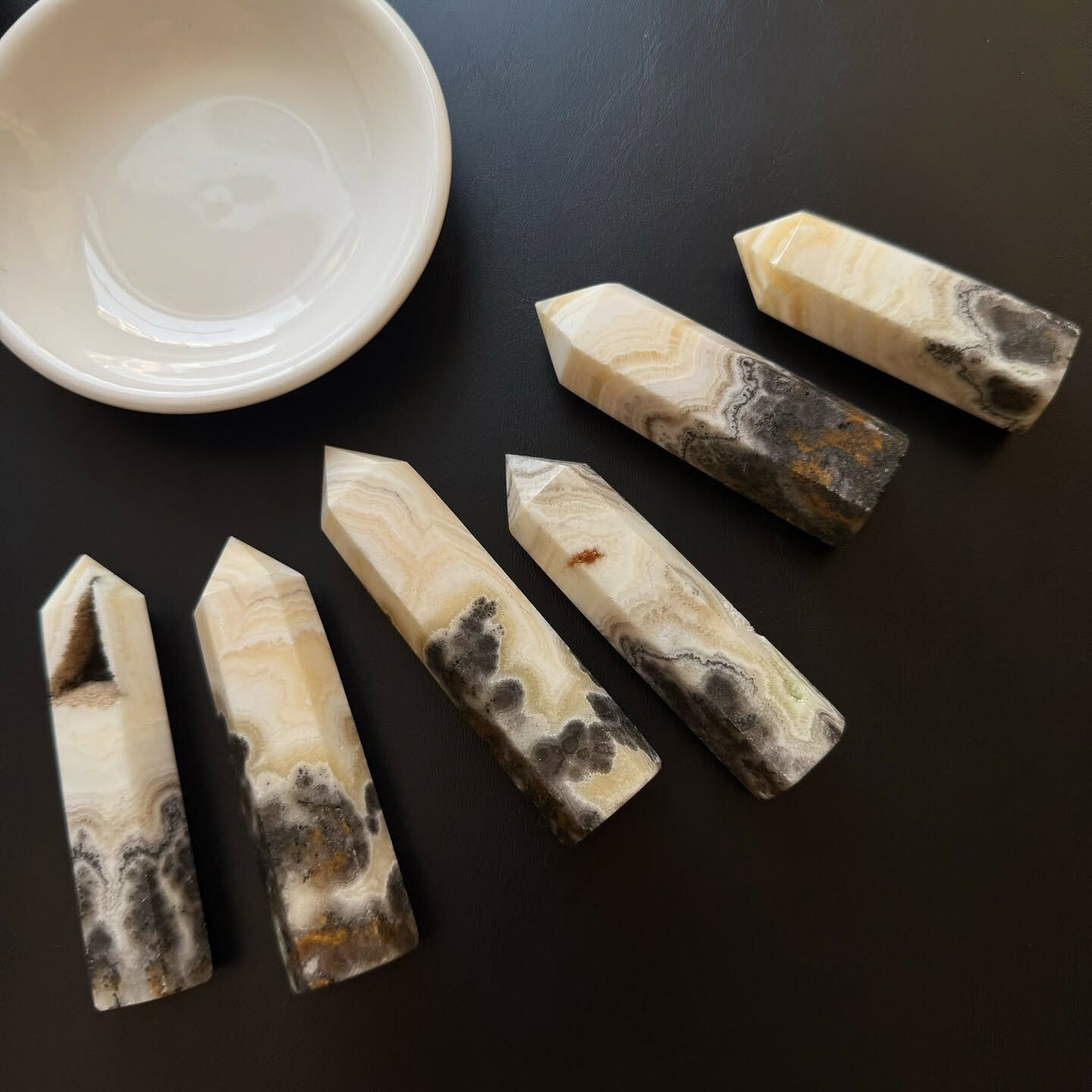 [原石] 花草方解石 水晶柱