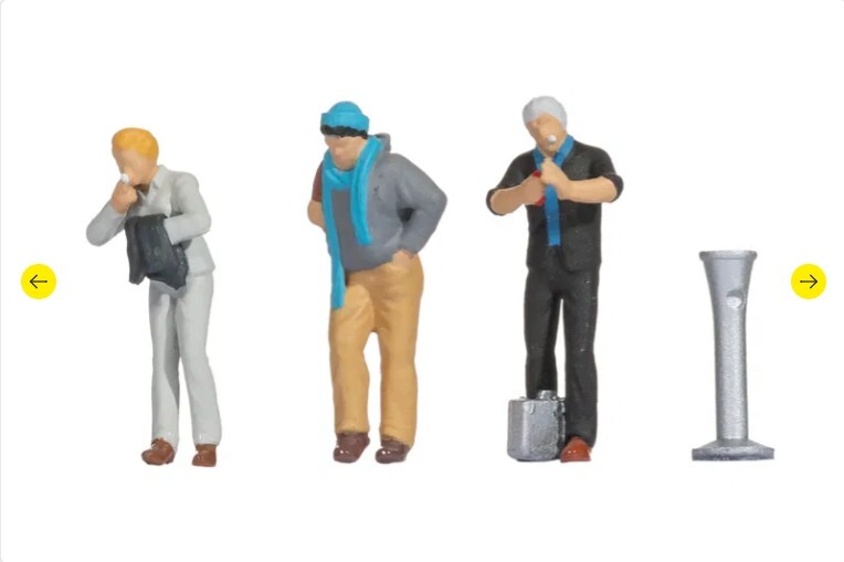 Noch 16604 HO規 趣味場景“吸煙休息”