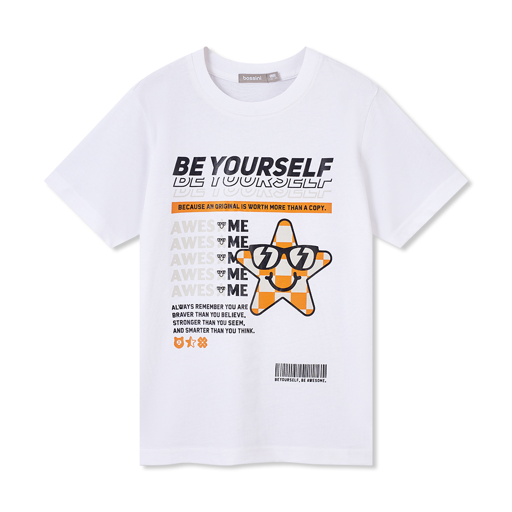 男童印花圖案短袖T恤