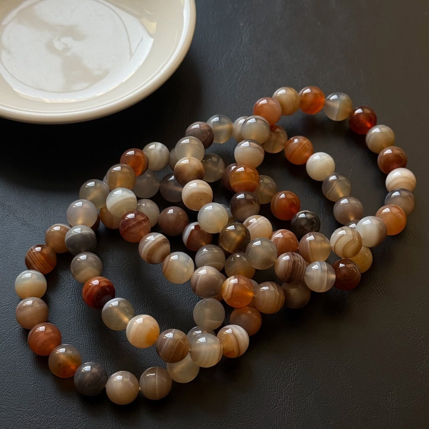 [原石] 波斯瓦那瑪瑙 水晶手串