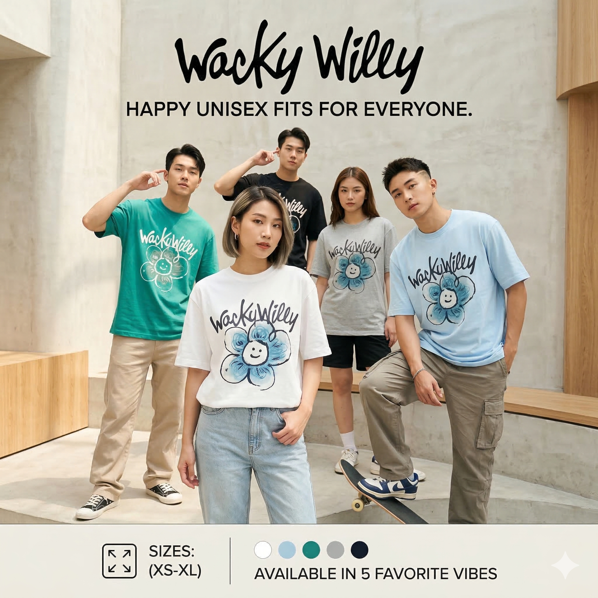 【預購】WACKY WILLY FF031916 男女同款短袖上衣