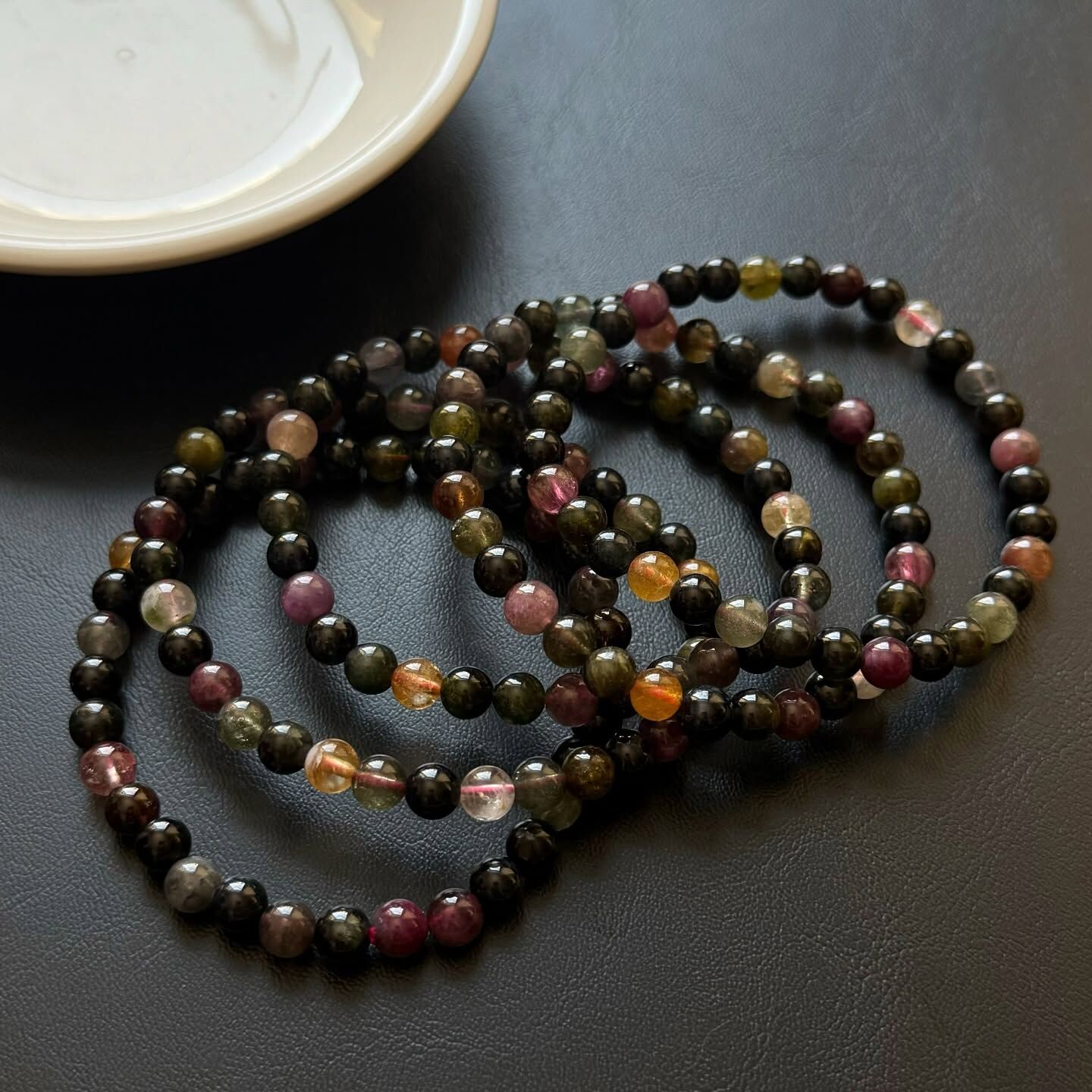 [原石] 西瓜碧璽 老礦料 水晶手串