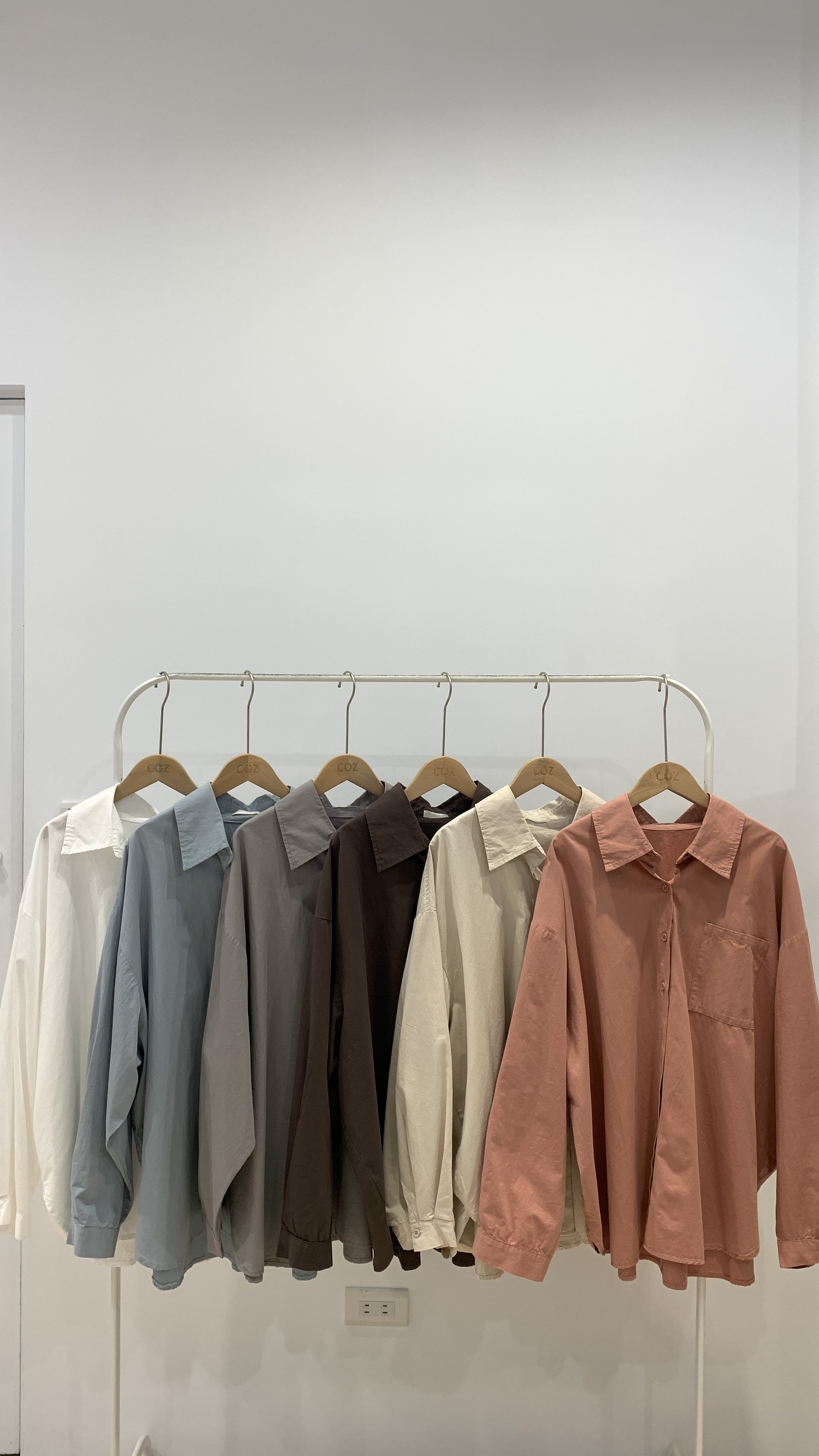 顏色漂亮的軟布口袋水洗襯衫 _2588-1