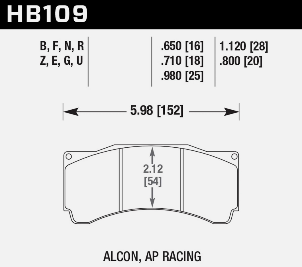 HAWK HPS 5.0 HIGH PERFORMANCE STREET 5.0 AP9660
