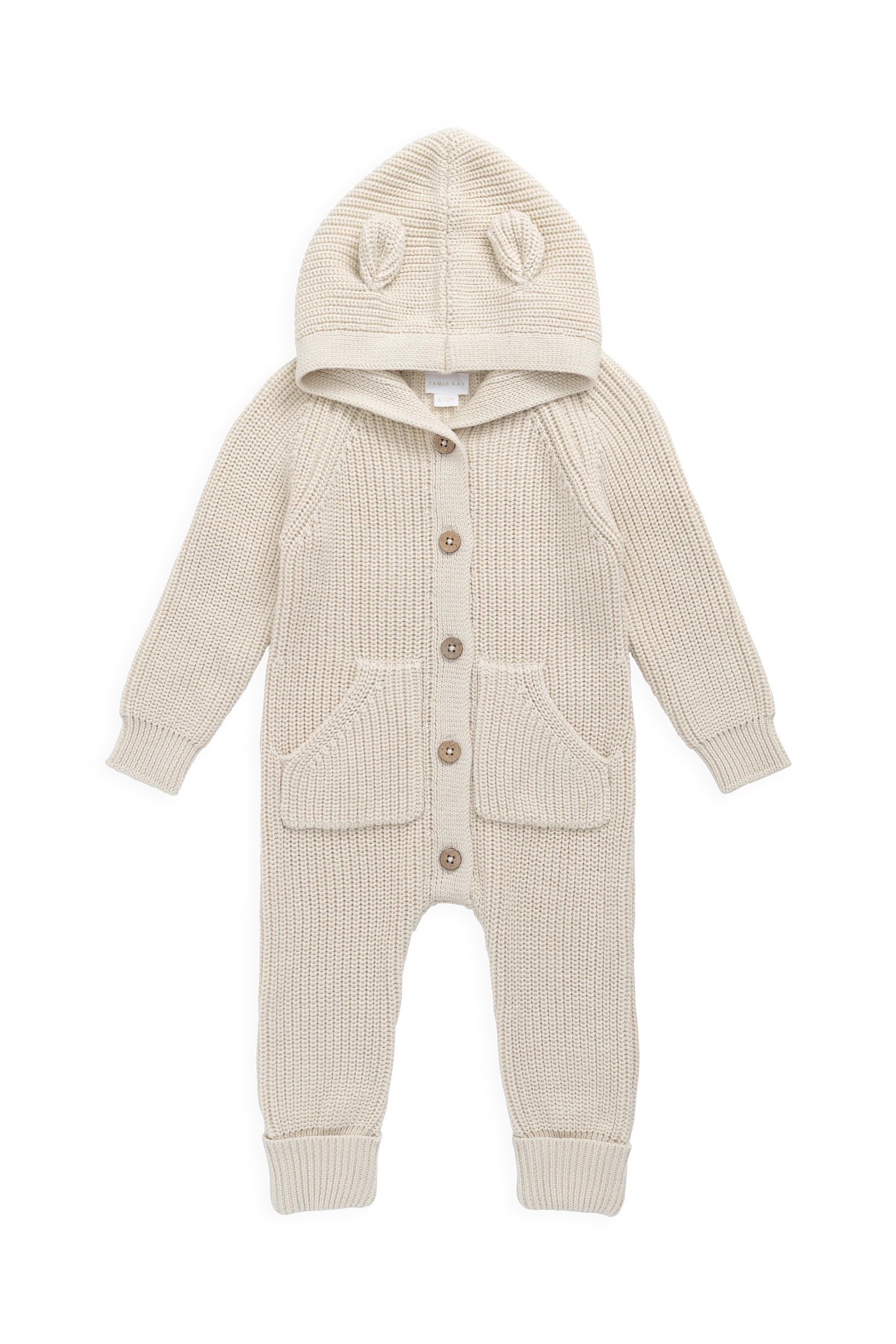 【預購】JAMIE KAY -Bear Knit Onepiece（Vanilla）