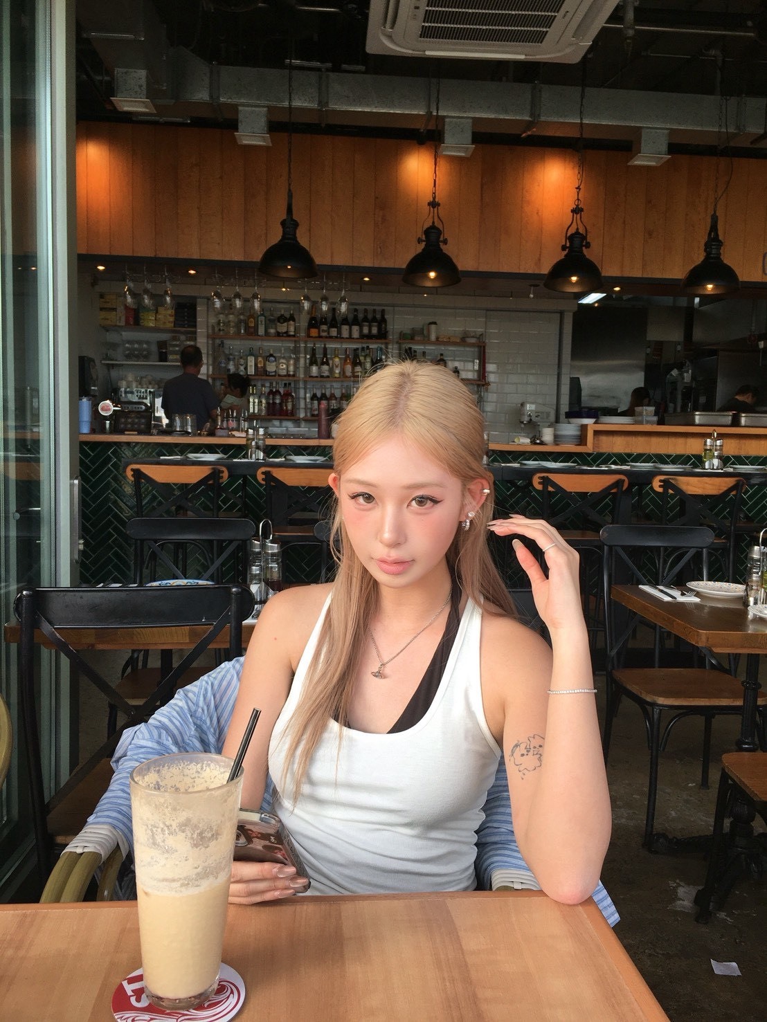 必收款！透膚彈性修身背心