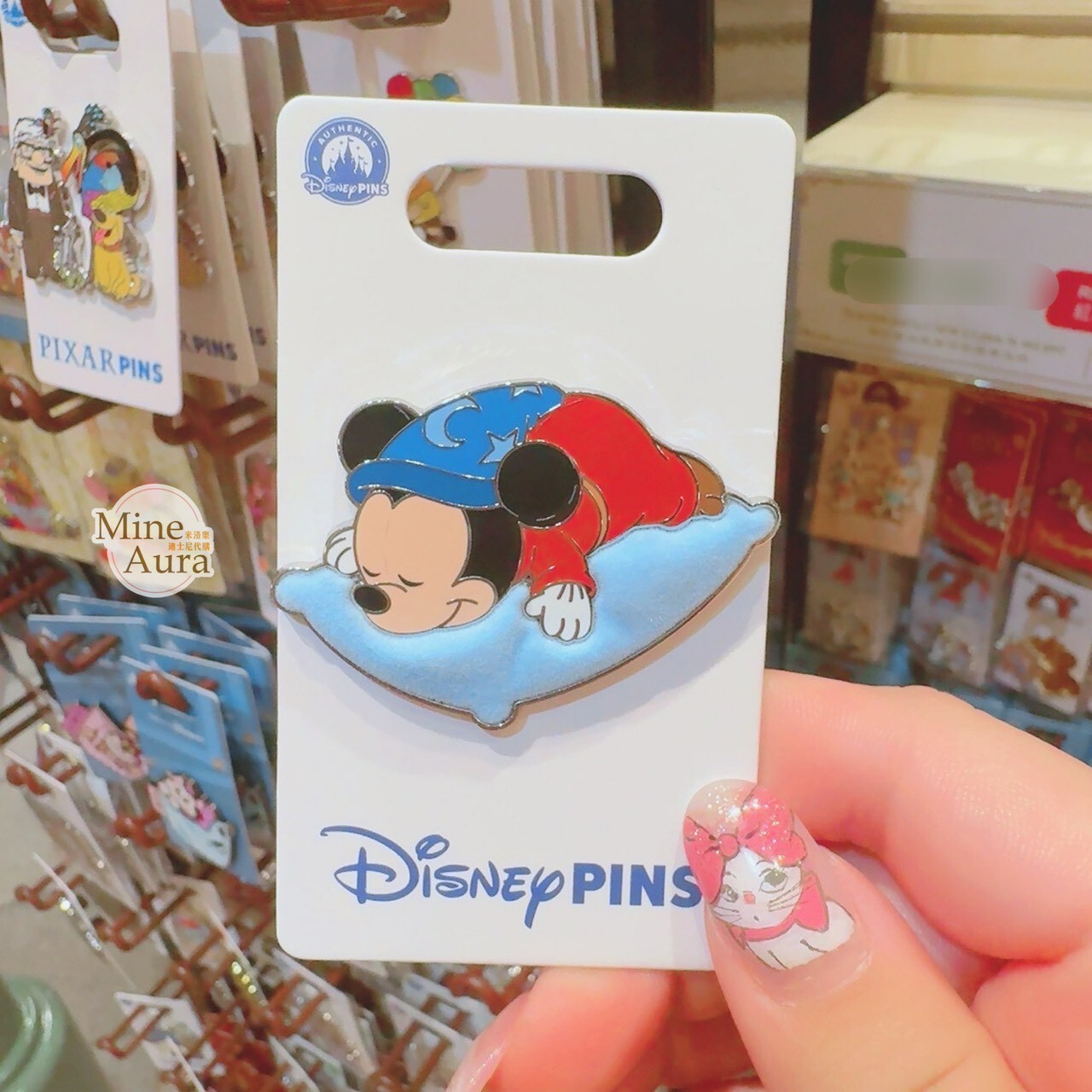米奇 Mickey 魔法師 趴趴 睡姿 睡顏 造型 徽章 PIN -香港迪士尼樂園