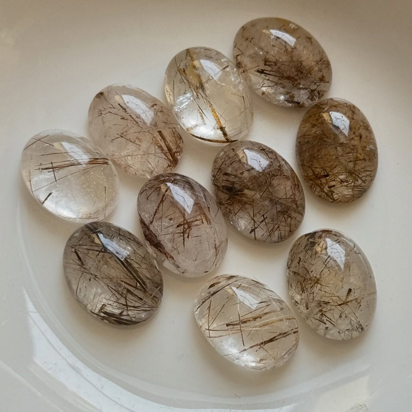 [原石] 黑金超七 水晶蛋面