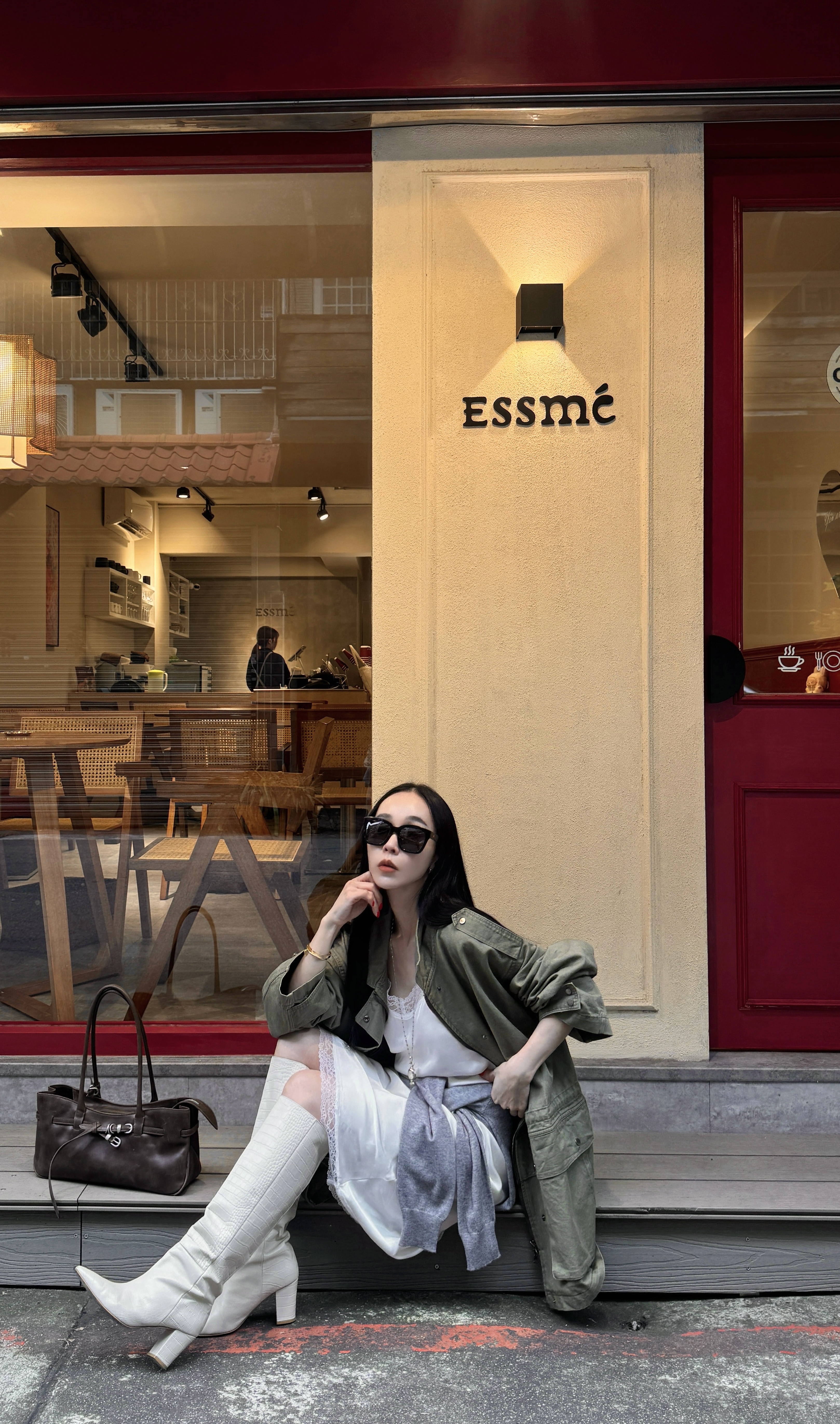 雪紡蕾絲套裙-單上衣