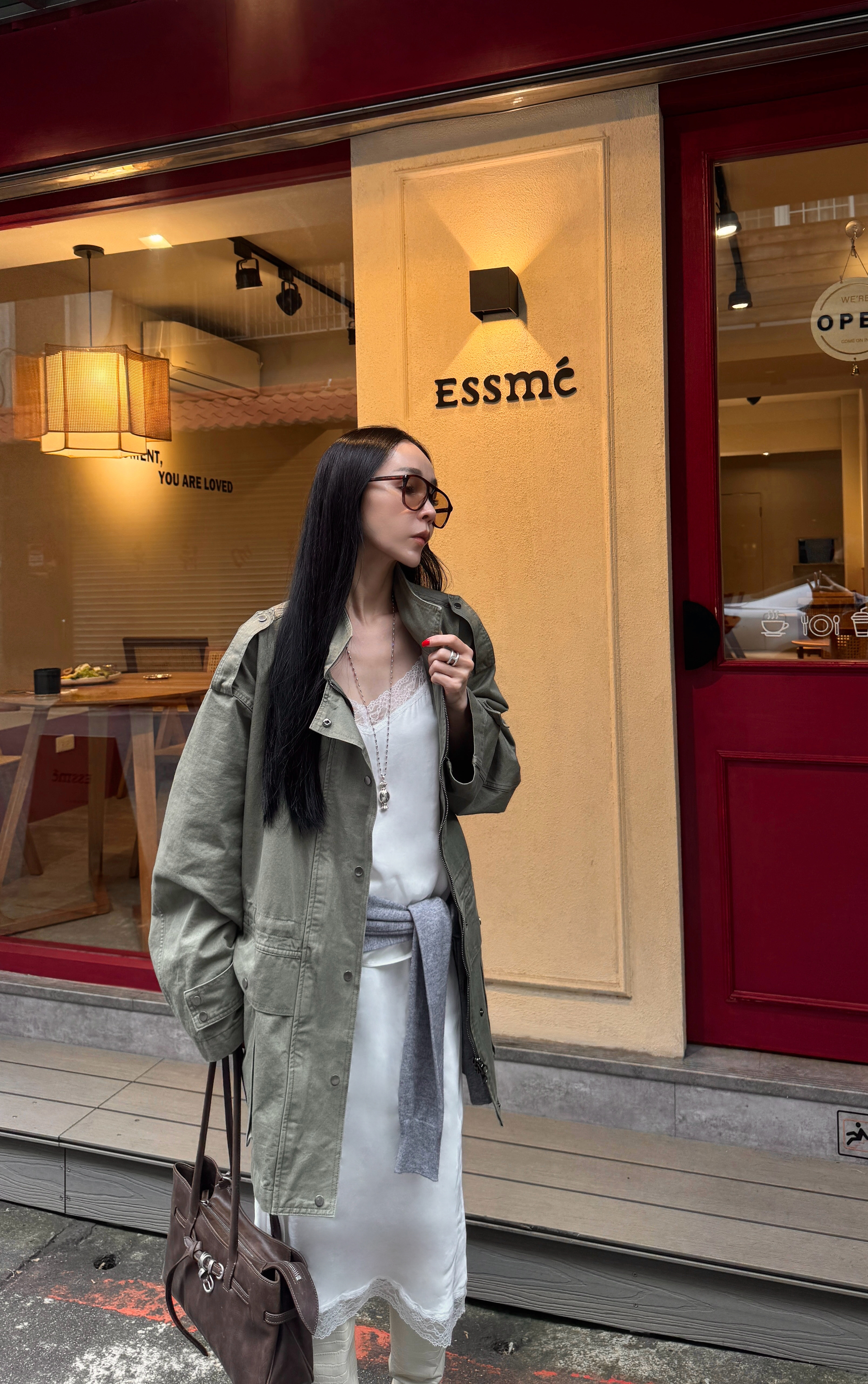 工裝風外套褲-單外套