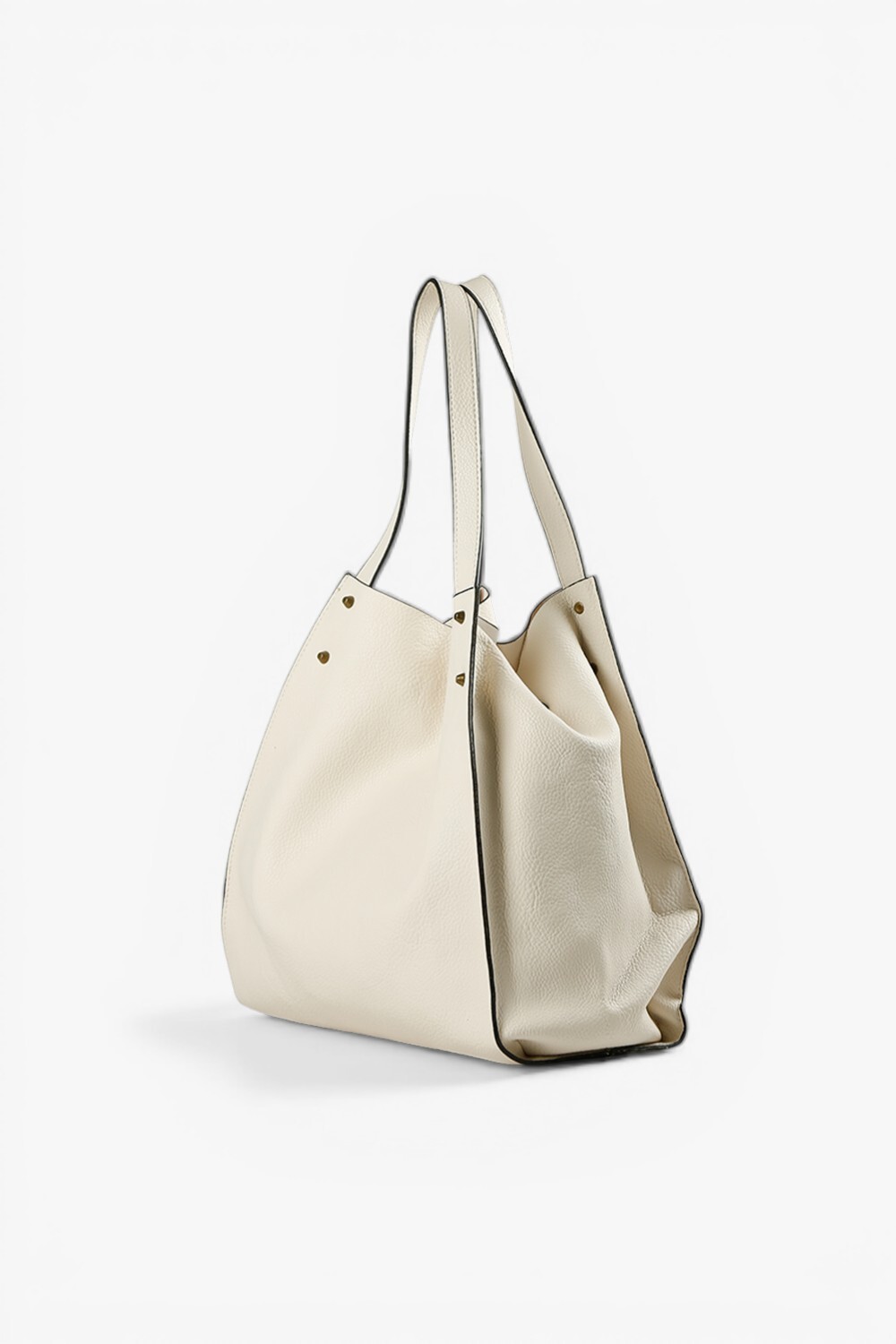 Witch 鉚釘大托特包 米白