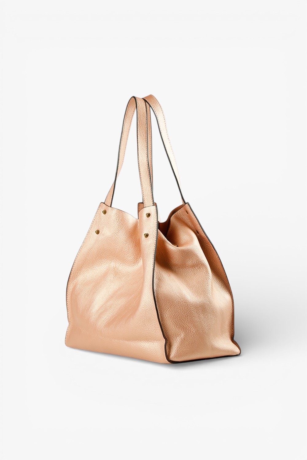 Witch 鉚釘大托特包 玫瑰金