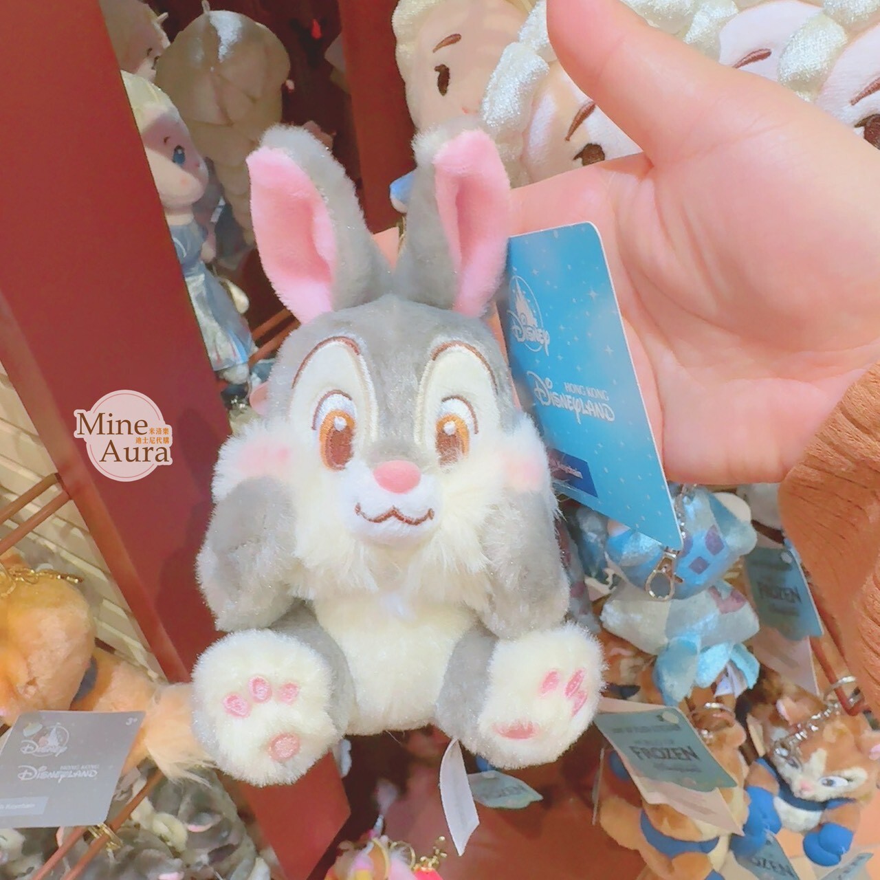 桑普兔 Thumper 摸臉頰 造型 絨毛 吊飾 鑰匙圈 小鹿斑比 Bambi -香港迪士尼樂園