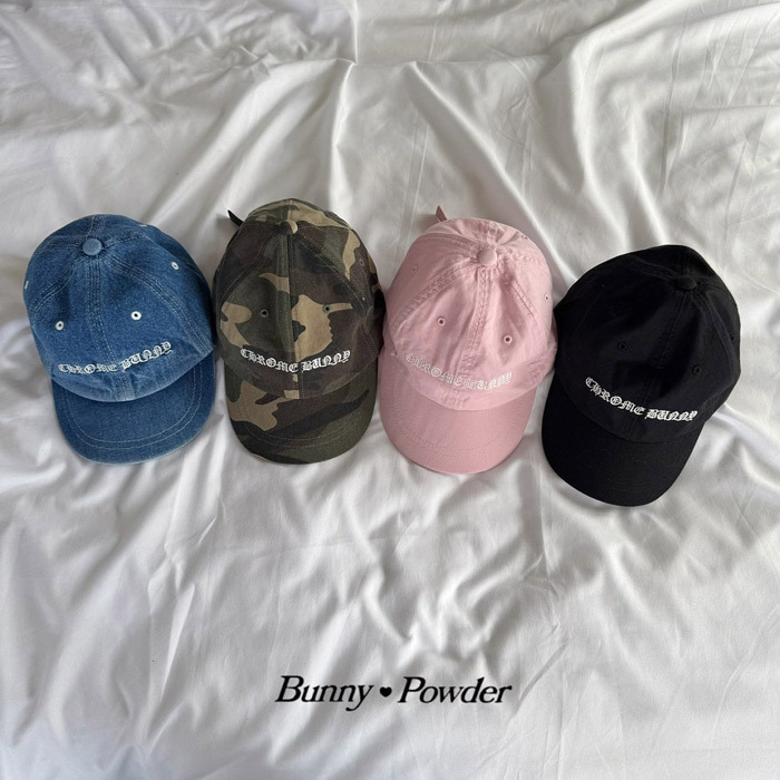 正韓夏BUNNY POWDER 四色復古圖騰棒球帽