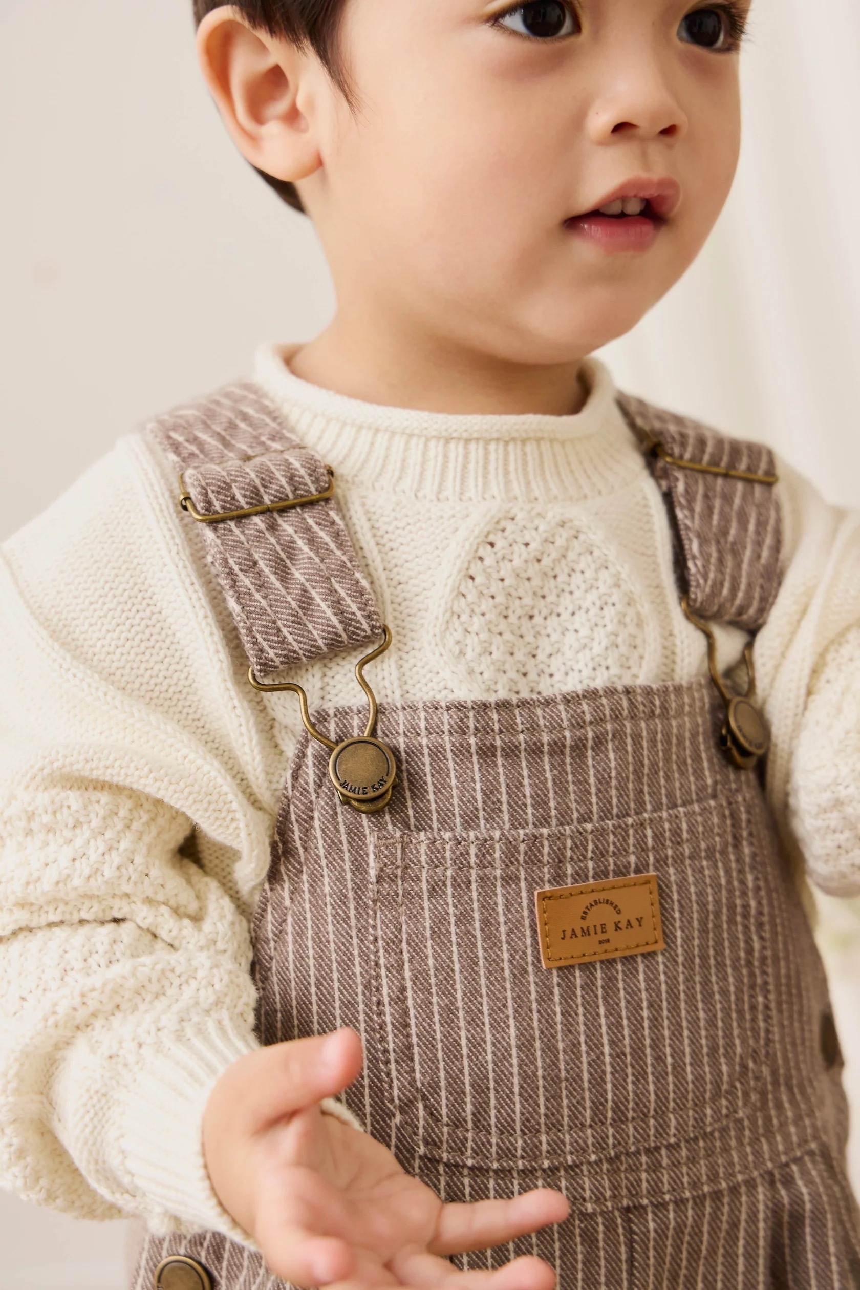 【預購】JAMIE KAY -Blair Overall - Mini Pinstripe Cassava（Iroko）