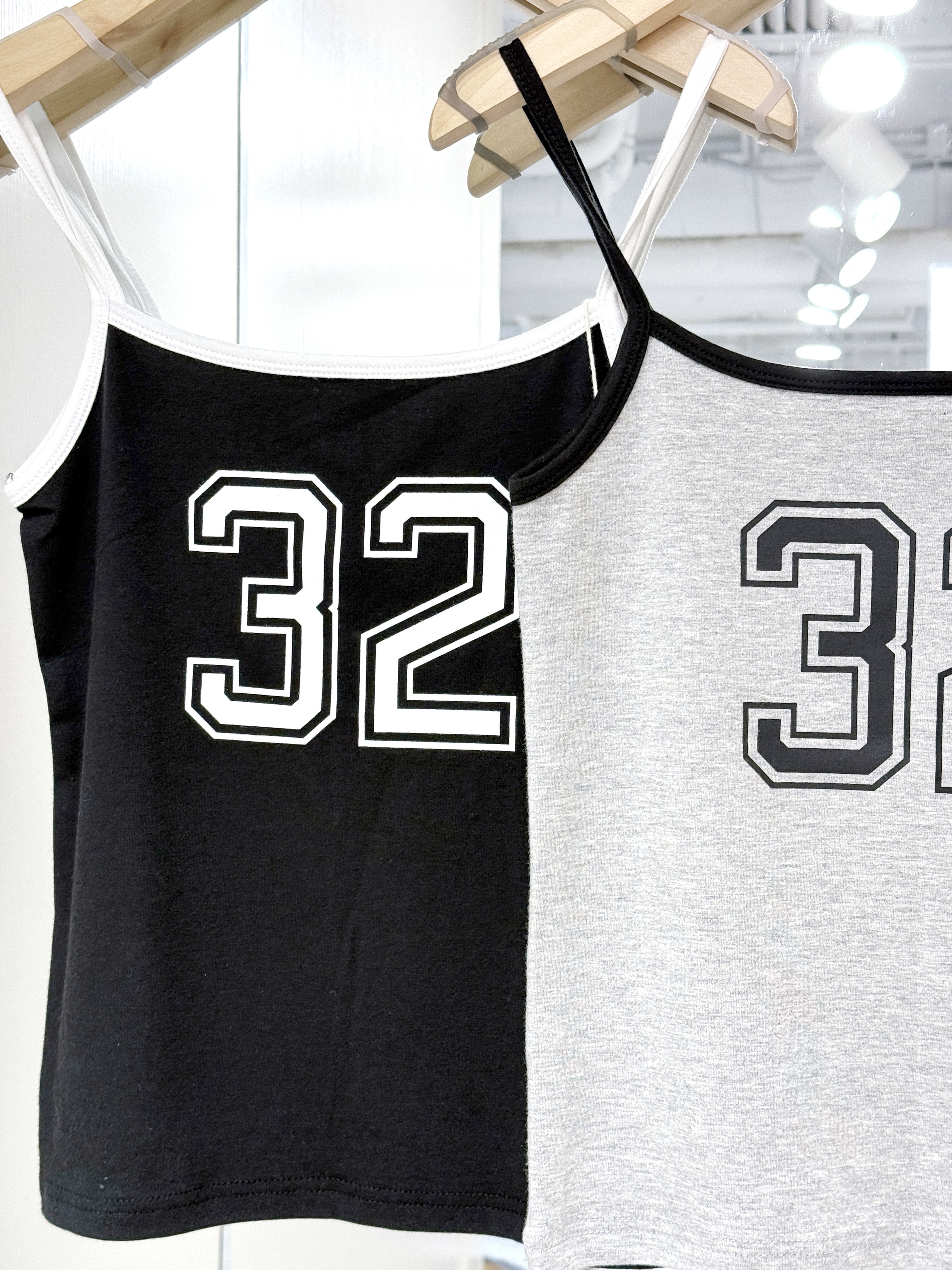 V0170｜賽車風NO.32 拼色吊帶背心 ໒꒱❤︎.*