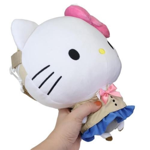 日本 Sanrio Hello Kitty 超大公仔形2用袋