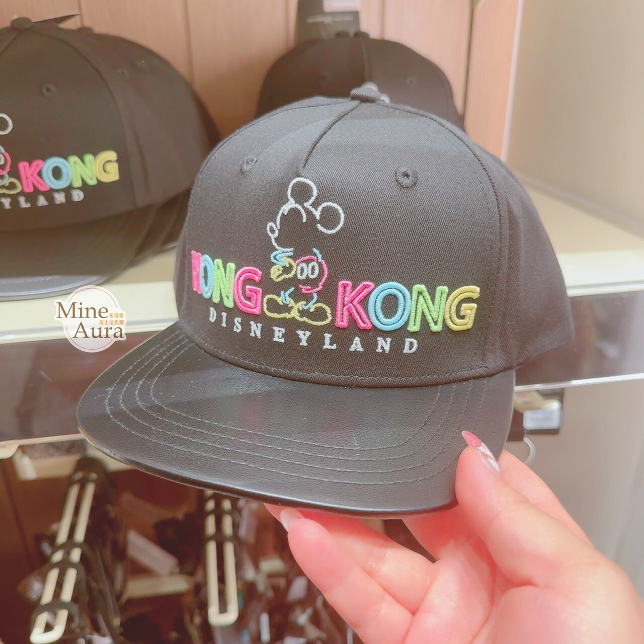 樂園限定 米奇 Mickey 霓虹色 圖案 棒球帽 帽子 -香港迪士尼樂園