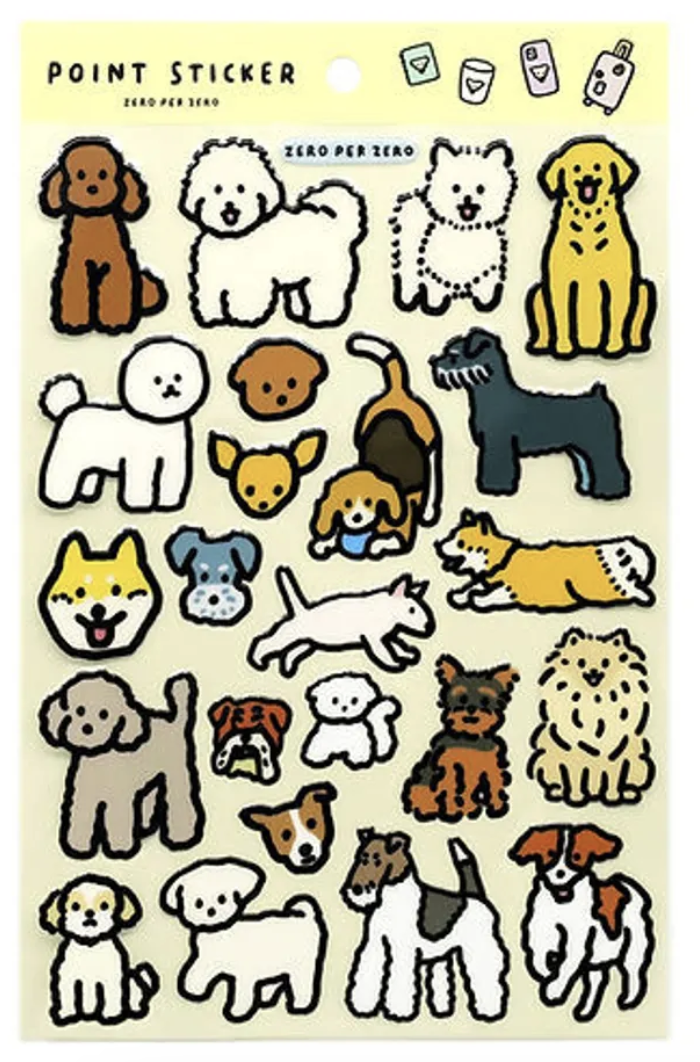 韓國Zero Per Zero｜狗狗 水晶轉印貼紙