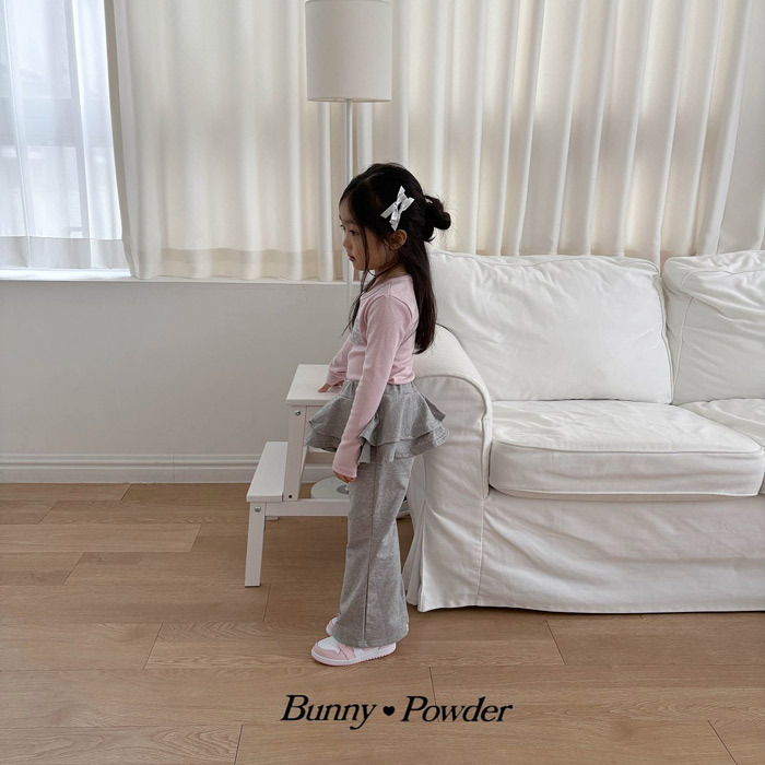 正韓夏BUNNY POWDER 銀色蝴蝶結髮夾