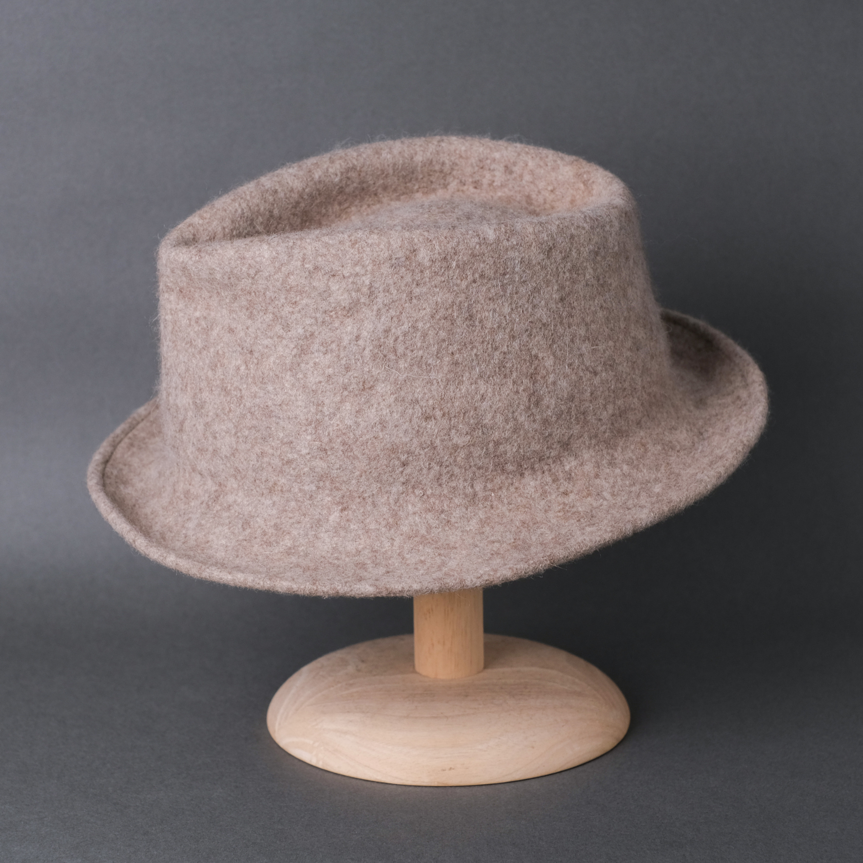 手工毛氈爵士帽｜羊毛絨－灰色｜中國藏區