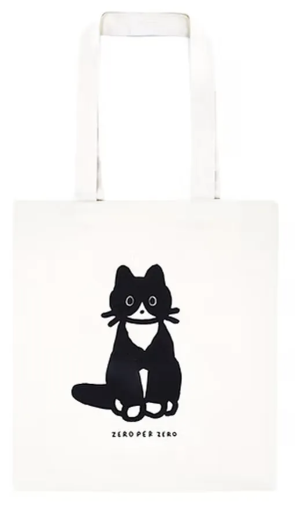 韓國Zero Per Zero｜燕尾服貓咪 環保帆布袋 托特包