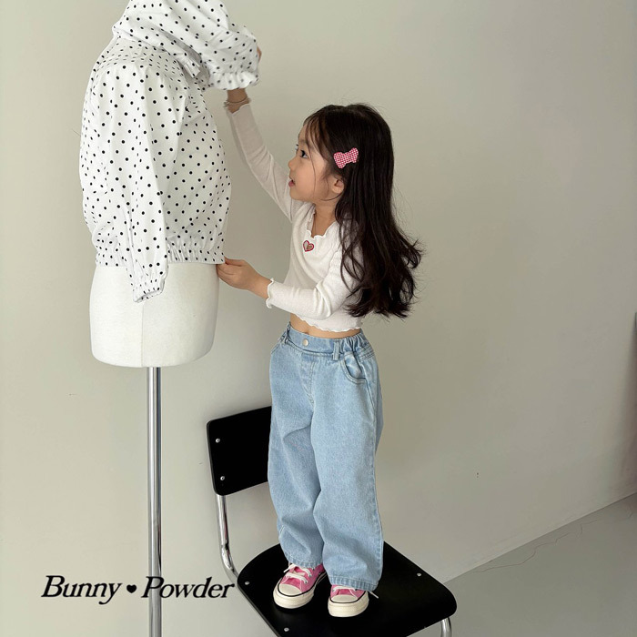 正韓夏BUNNY POWDER 紅色蝴蝶結髮夾