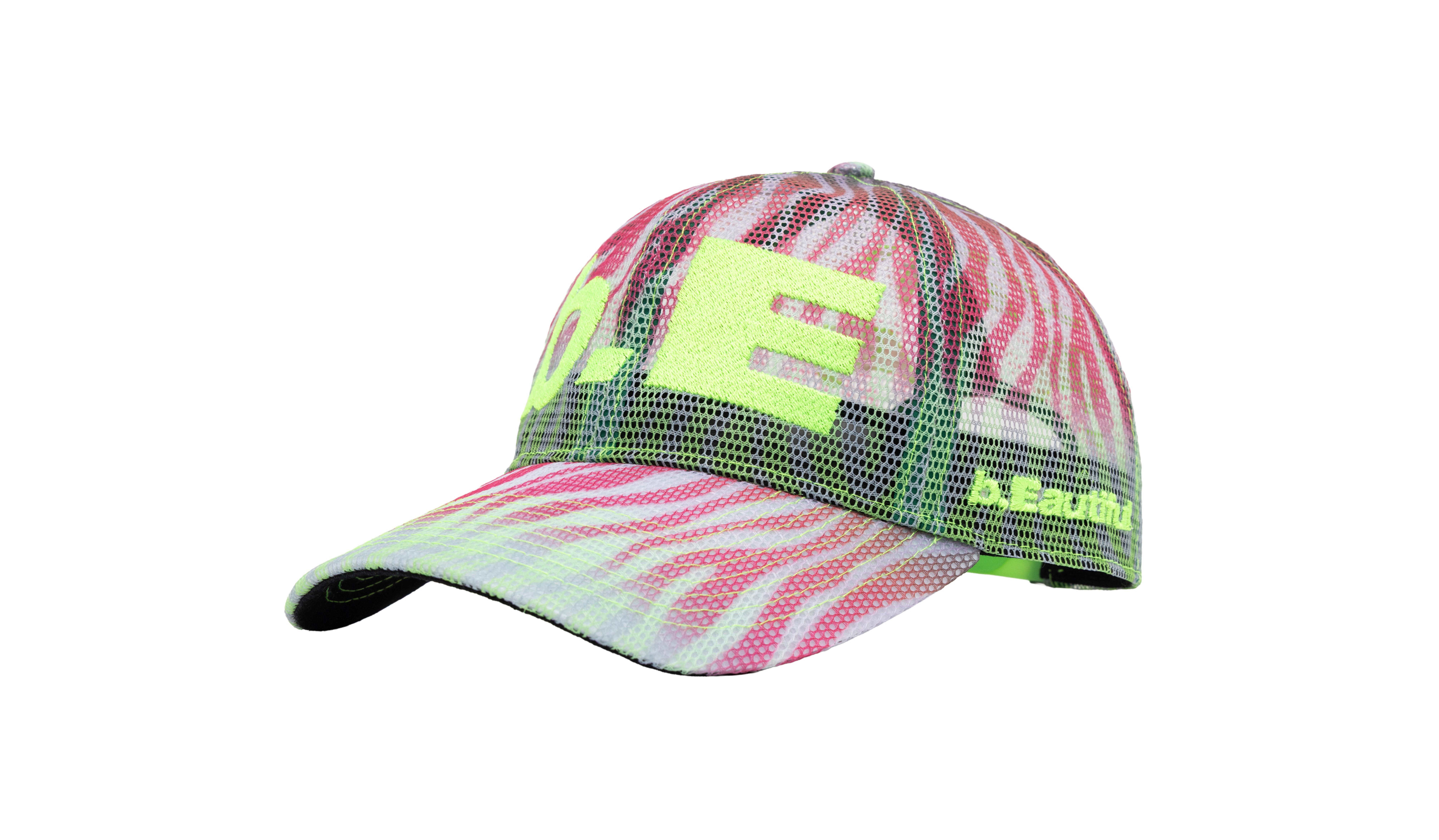 b.Eautiful “b.E Hat" (Multi Zebra Mesh / Highlighter)