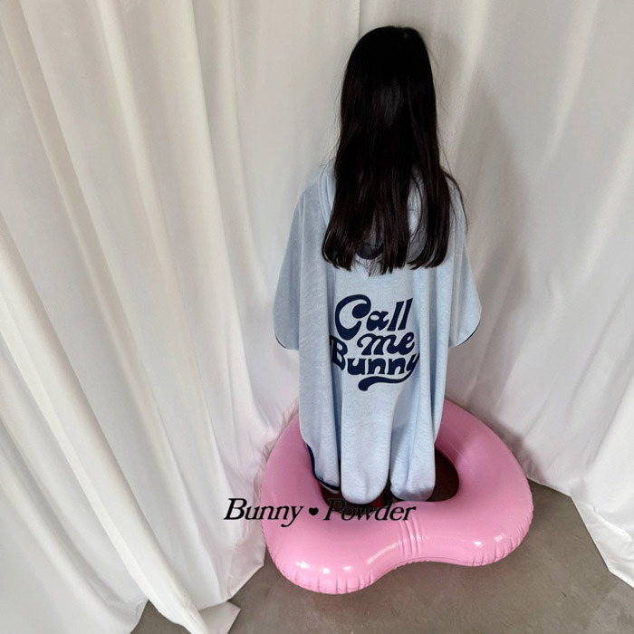 正韓夏BUNNY POWDER 兩色call me連帽浴巾