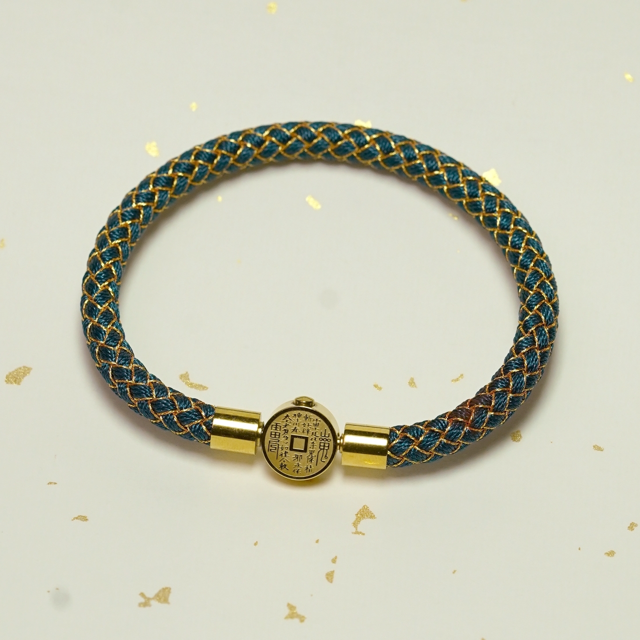 WW048 A48 山鬼花錢五行龍鱗手繩 綠色 默認18手圍可戴