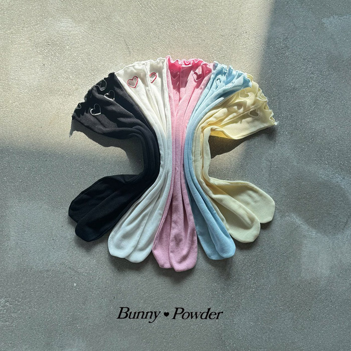 正韓夏BUNNY POWDER 五色鏤空愛心襪