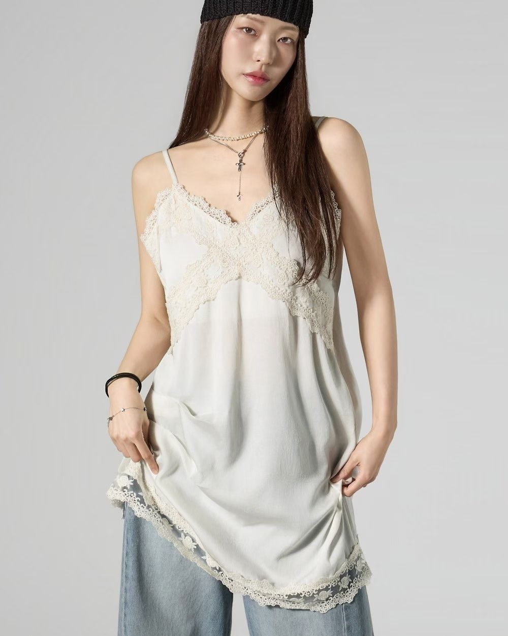 歐式蕾絲背心裙
