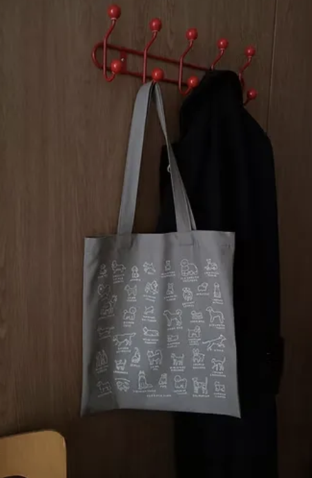 韓國Zero Per Zero｜狗狗字典 環保帆布袋 托特包