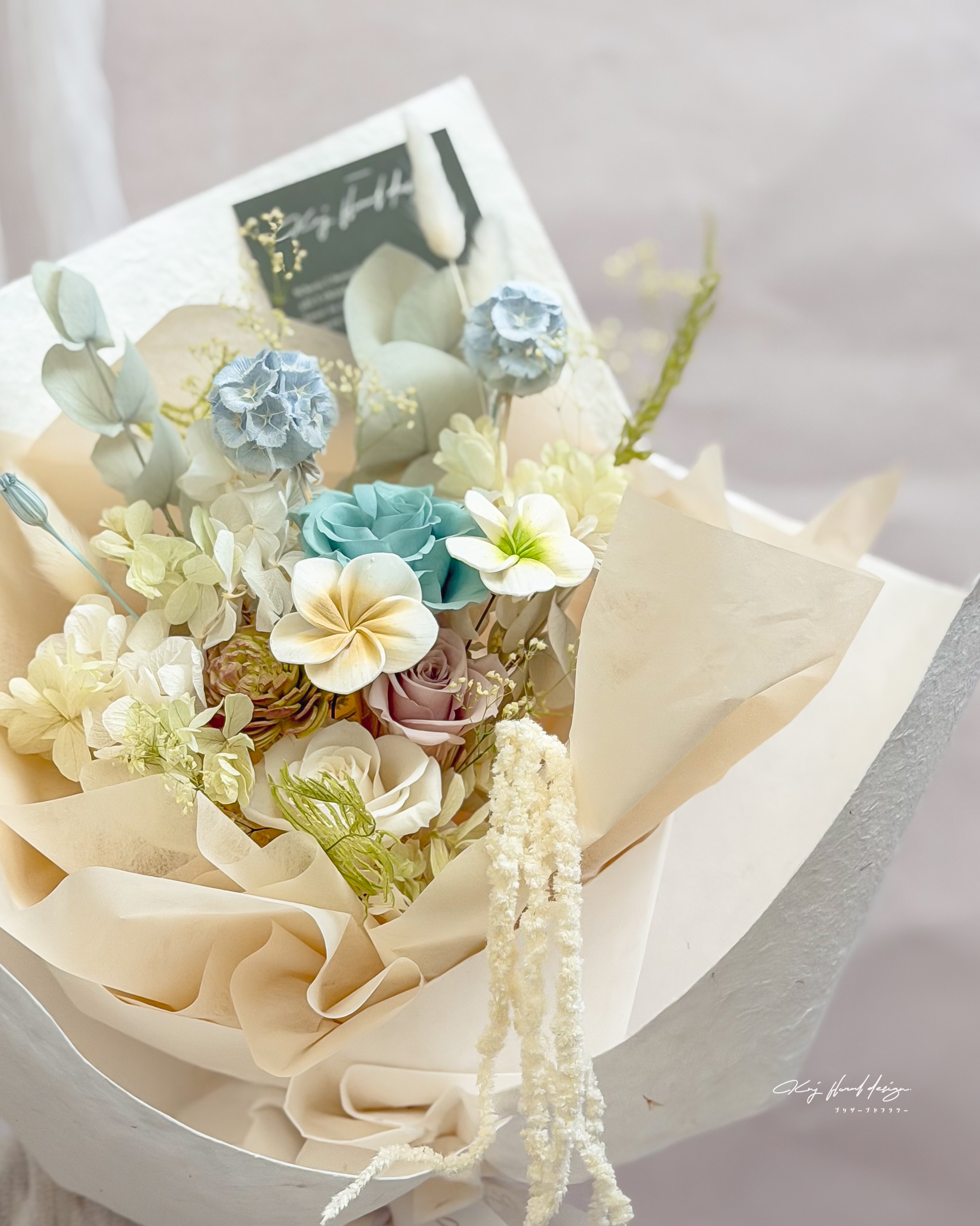 白嶼花序・永生玫瑰花束