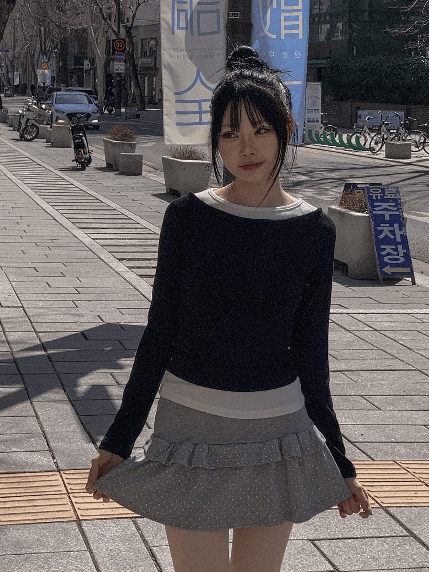 Half Half Dot Skirt〈🇰🇷DAY 1〉