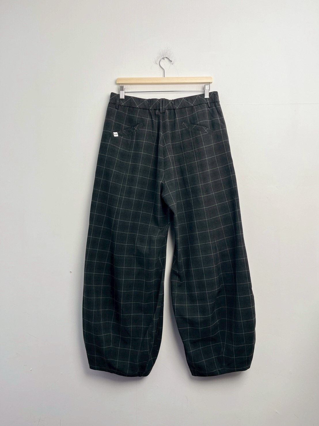 MELSIGN Special Cutting Plaid Trousers D-GREY SIZE L