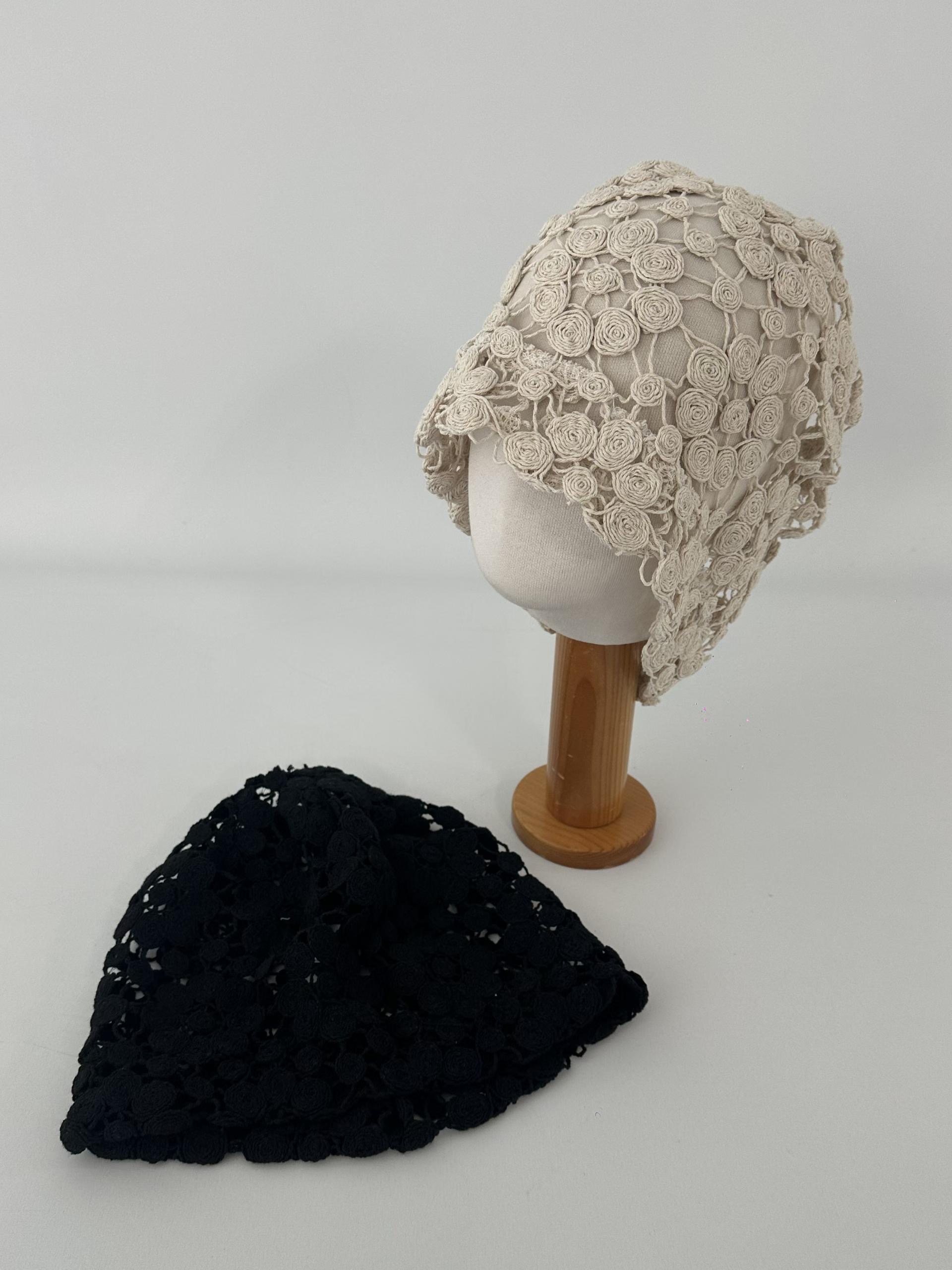 26B314 小花鉤織帽